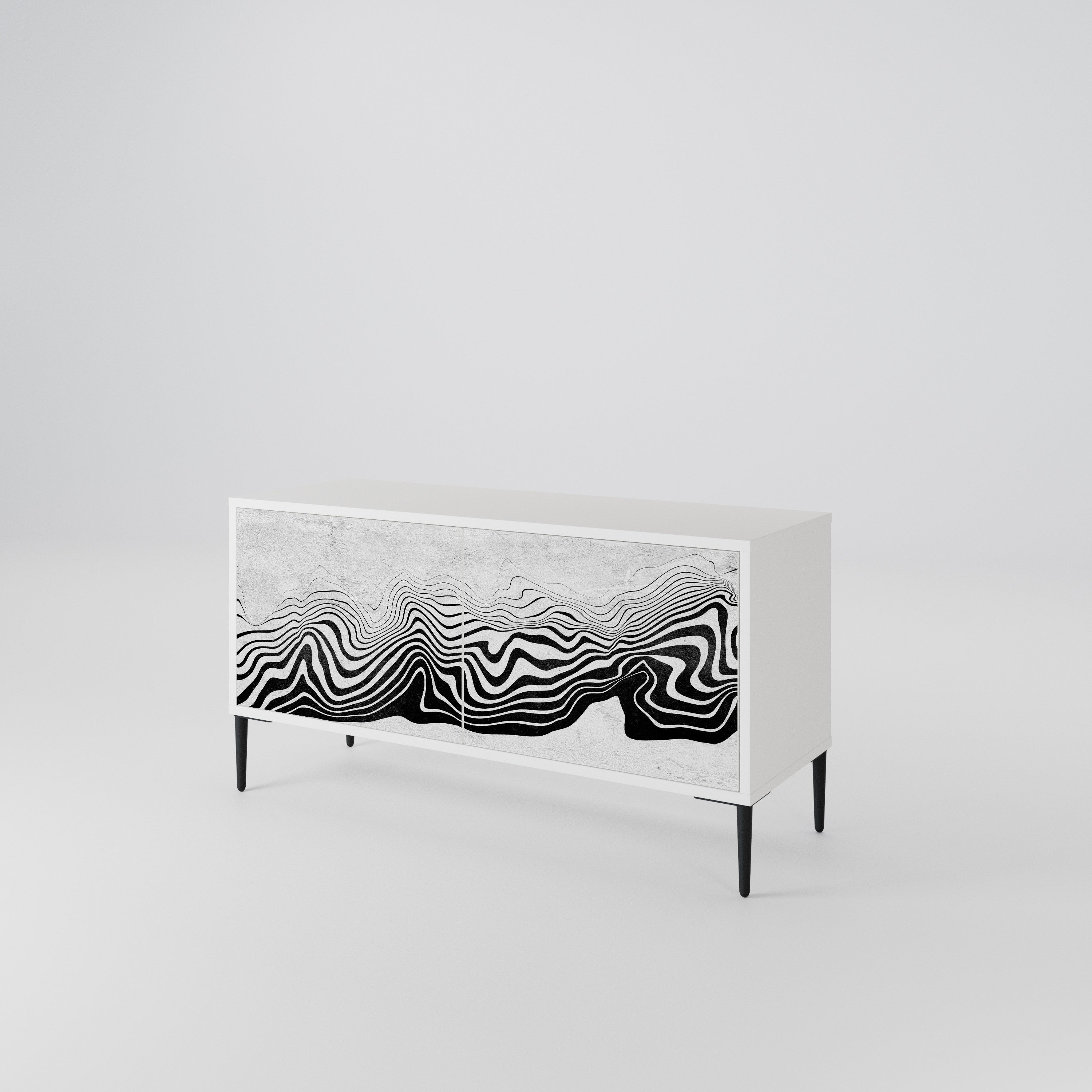 MONOCHROME MIRAGE Kompaktes 2-türiges TV-Lowboard