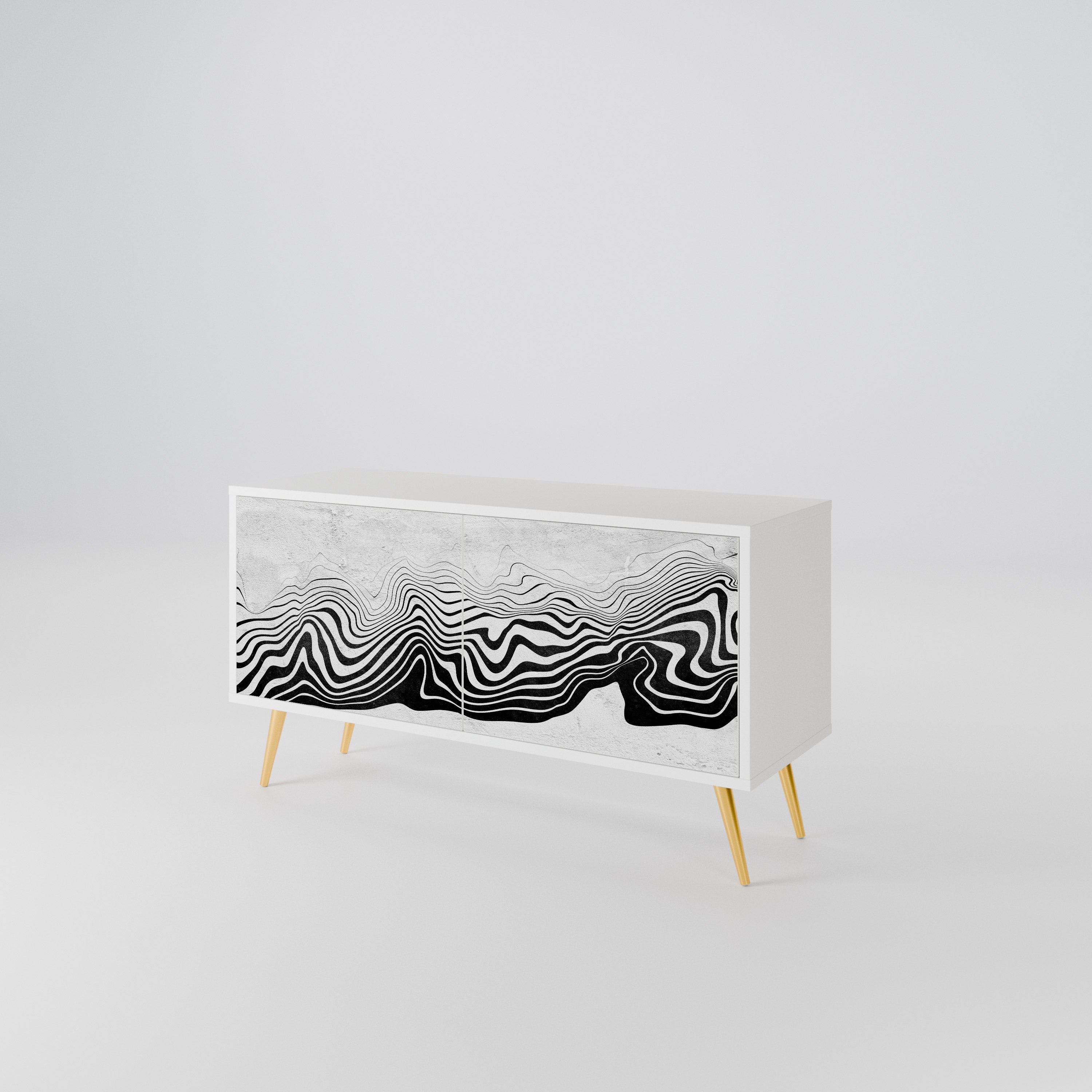 MONOCHROME MIRAGE Kompaktes 2-türiges TV-Lowboard