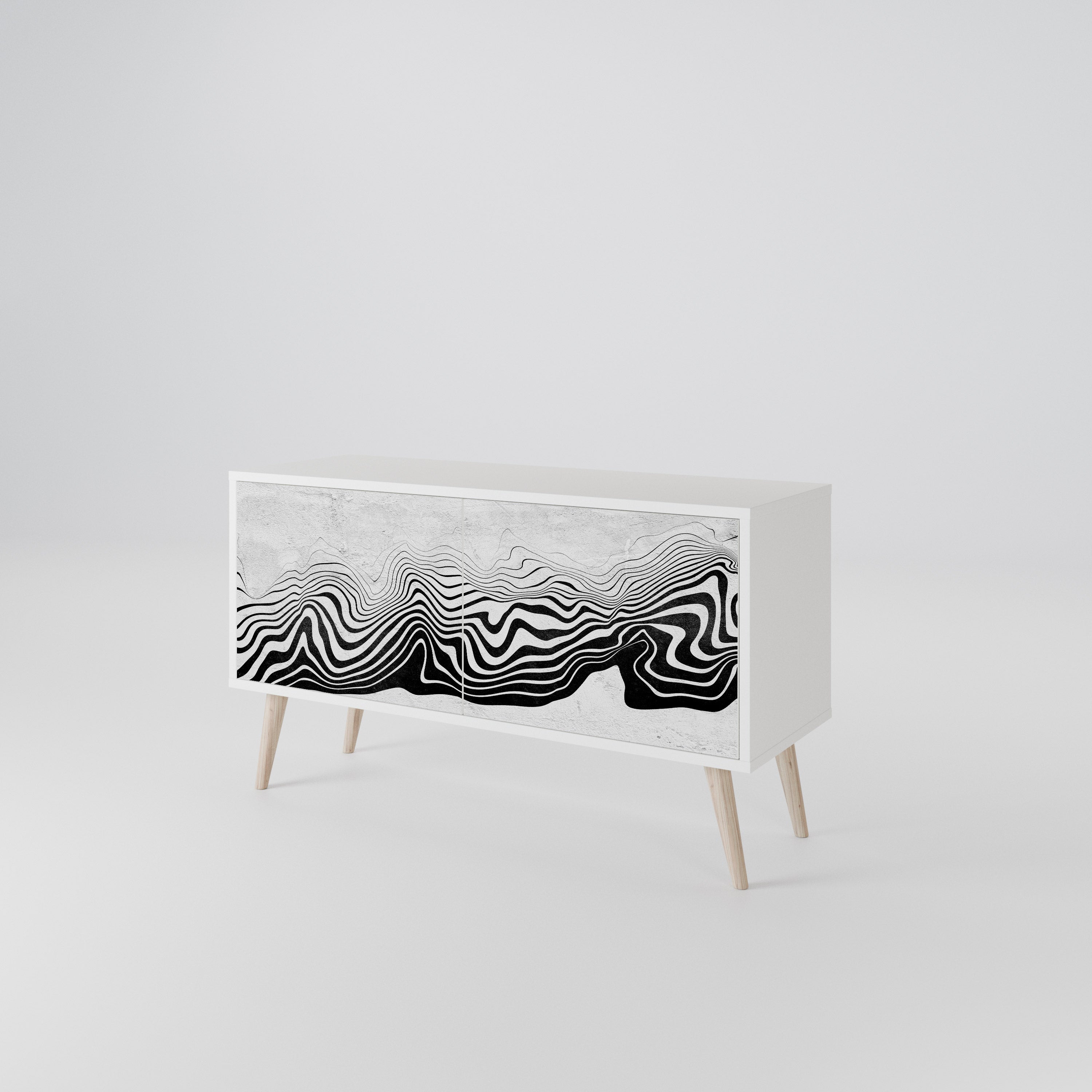 MONOCHROME MIRAGE Kompaktes 2-türiges TV-Lowboard