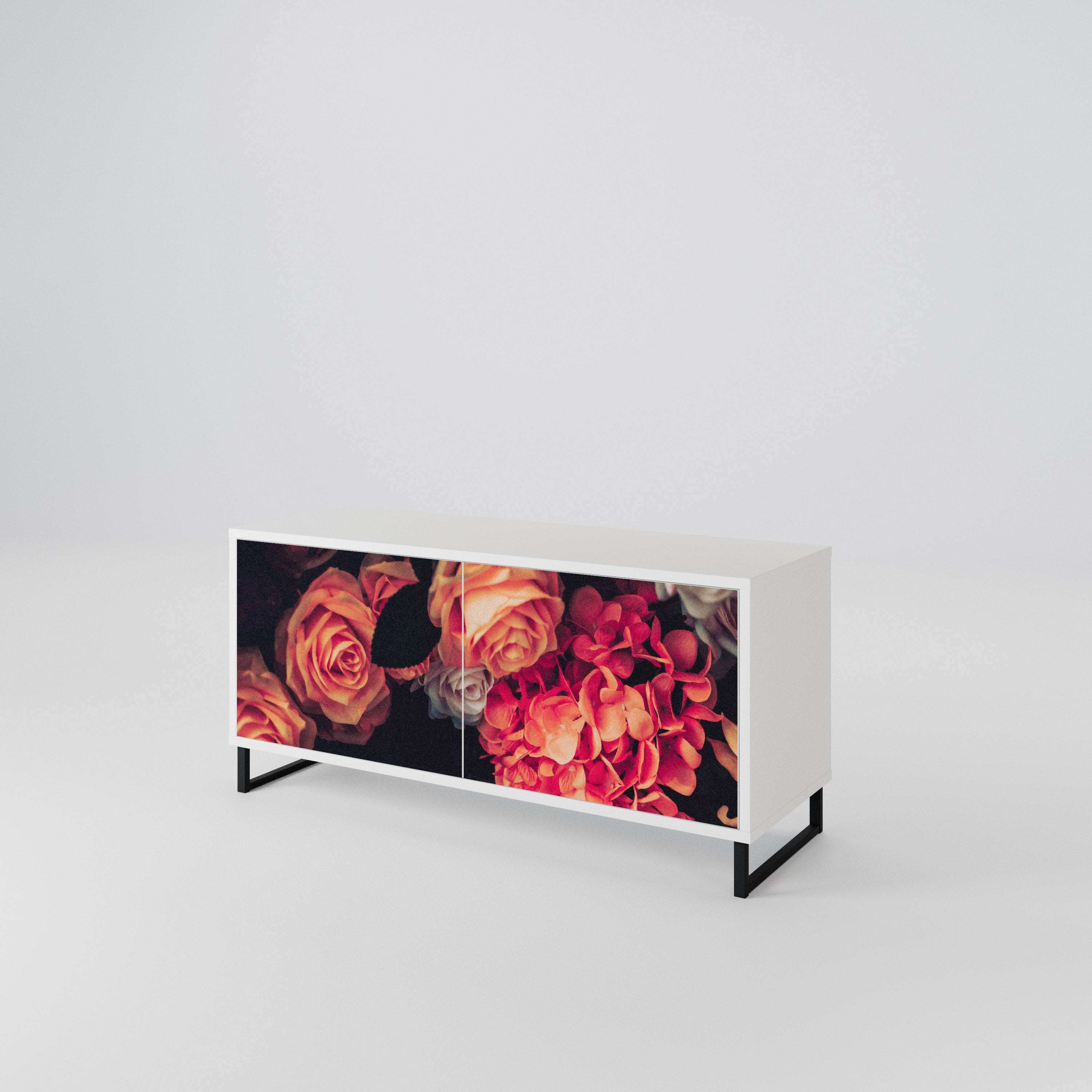 NEVERENDING BLOOM Kompaktes 2-türiges TV-Lowboard