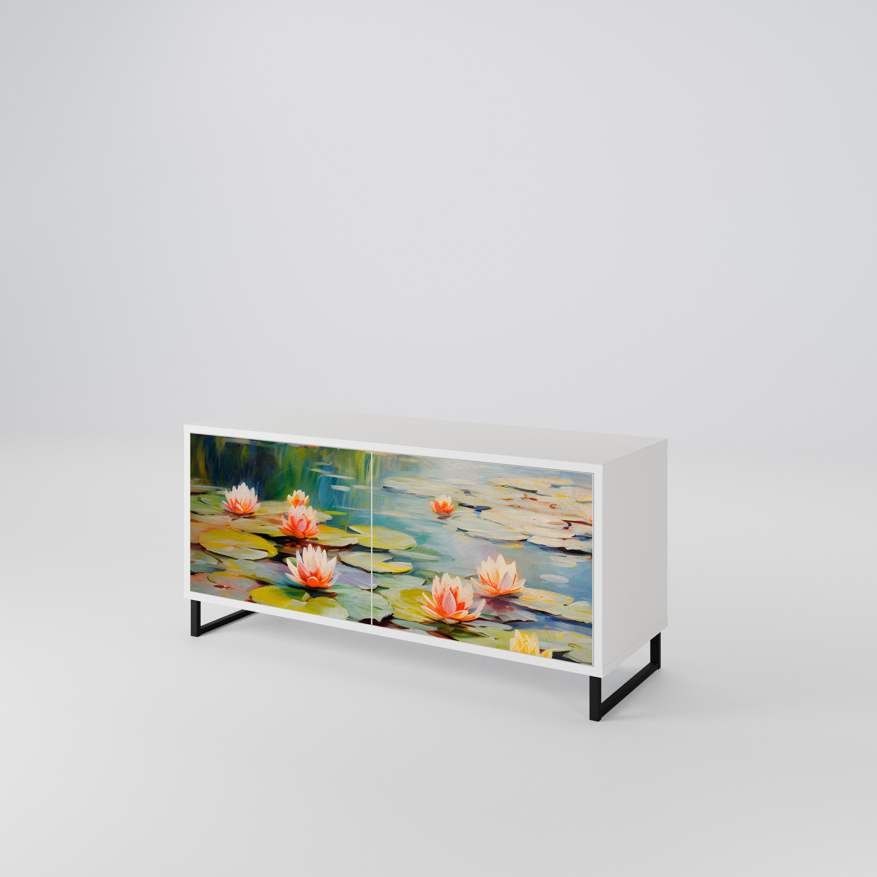 BLOOMING WATERS Kompaktes 2-türiges TV-Lowboard