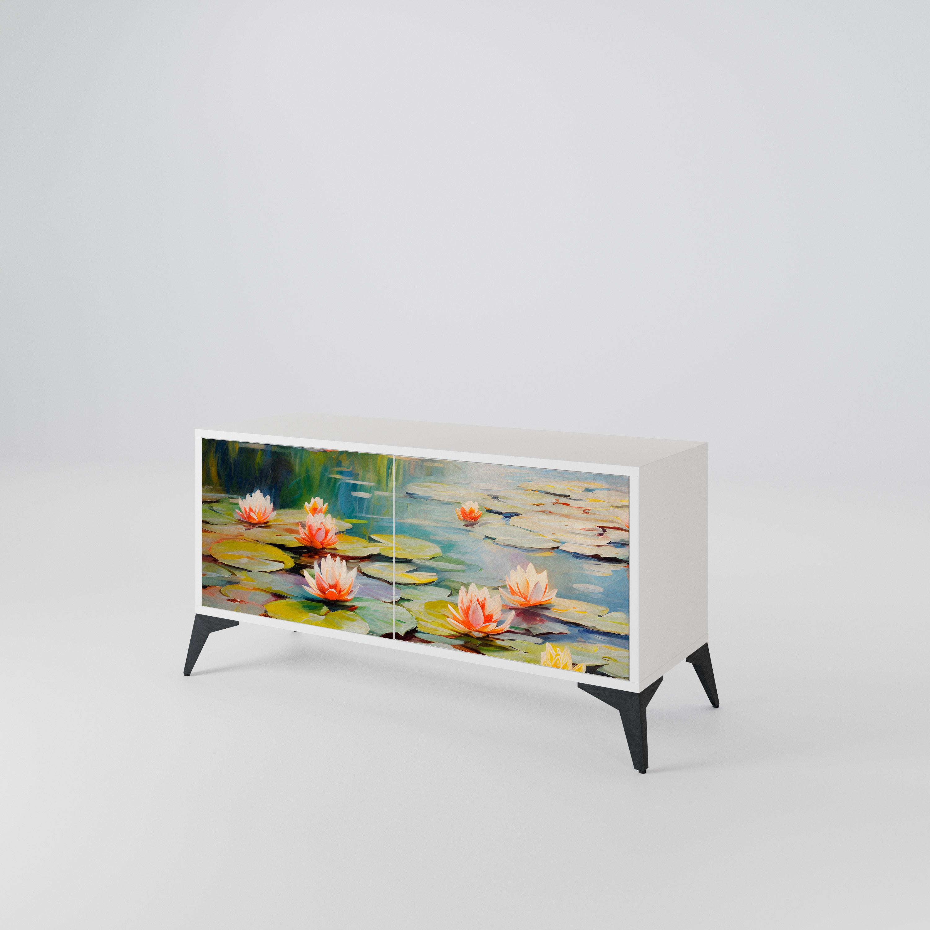 BLOOMING WATERS Kompaktes 2-türiges TV-Lowboard