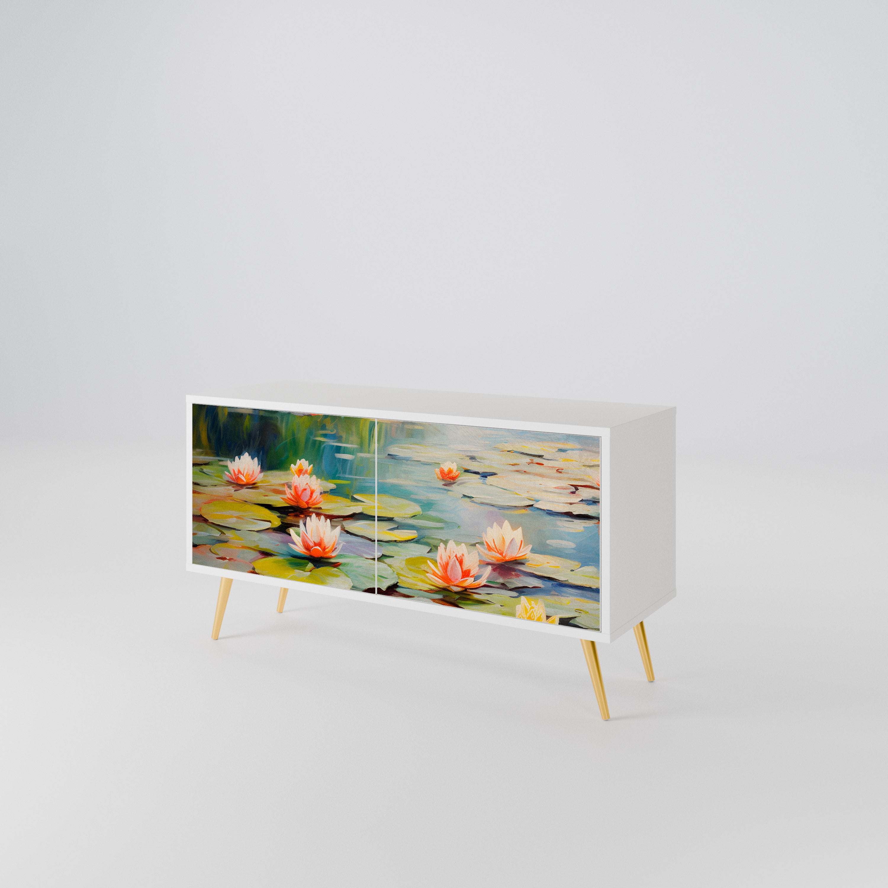 BLOOMING WATERS Kompaktes 2-türiges TV-Lowboard
