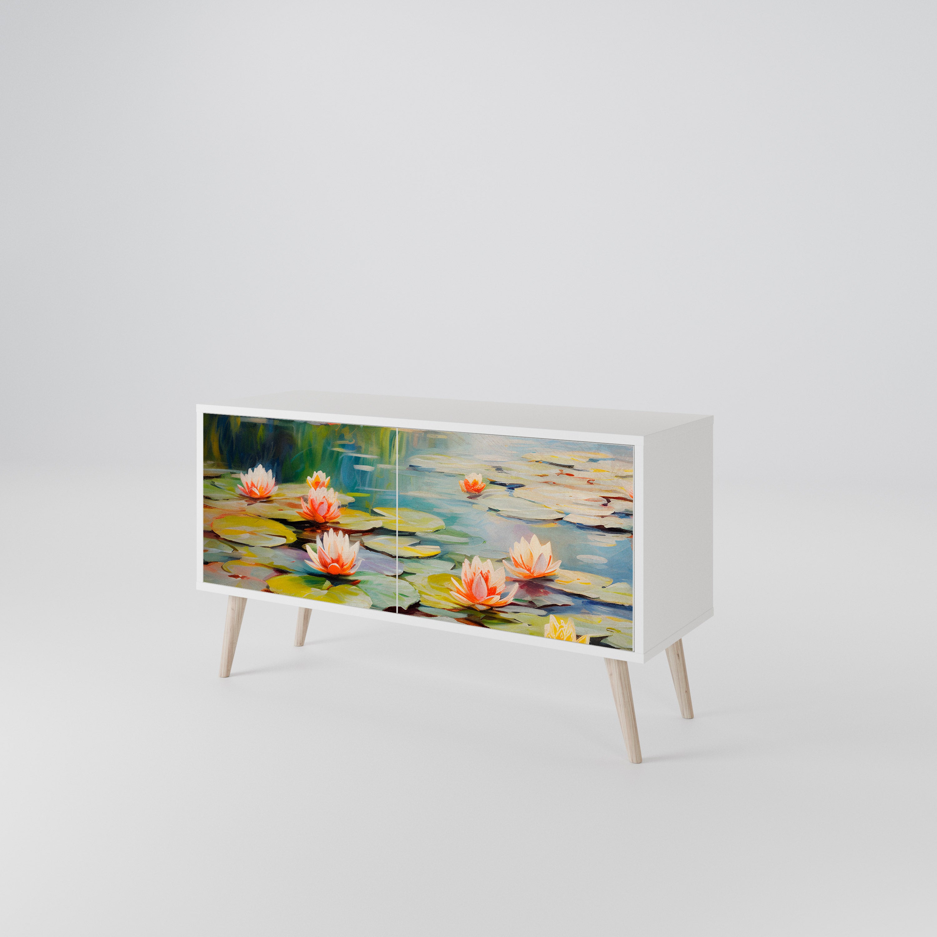 BLOOMING WATERS Kompaktes 2-türiges TV-Lowboard
