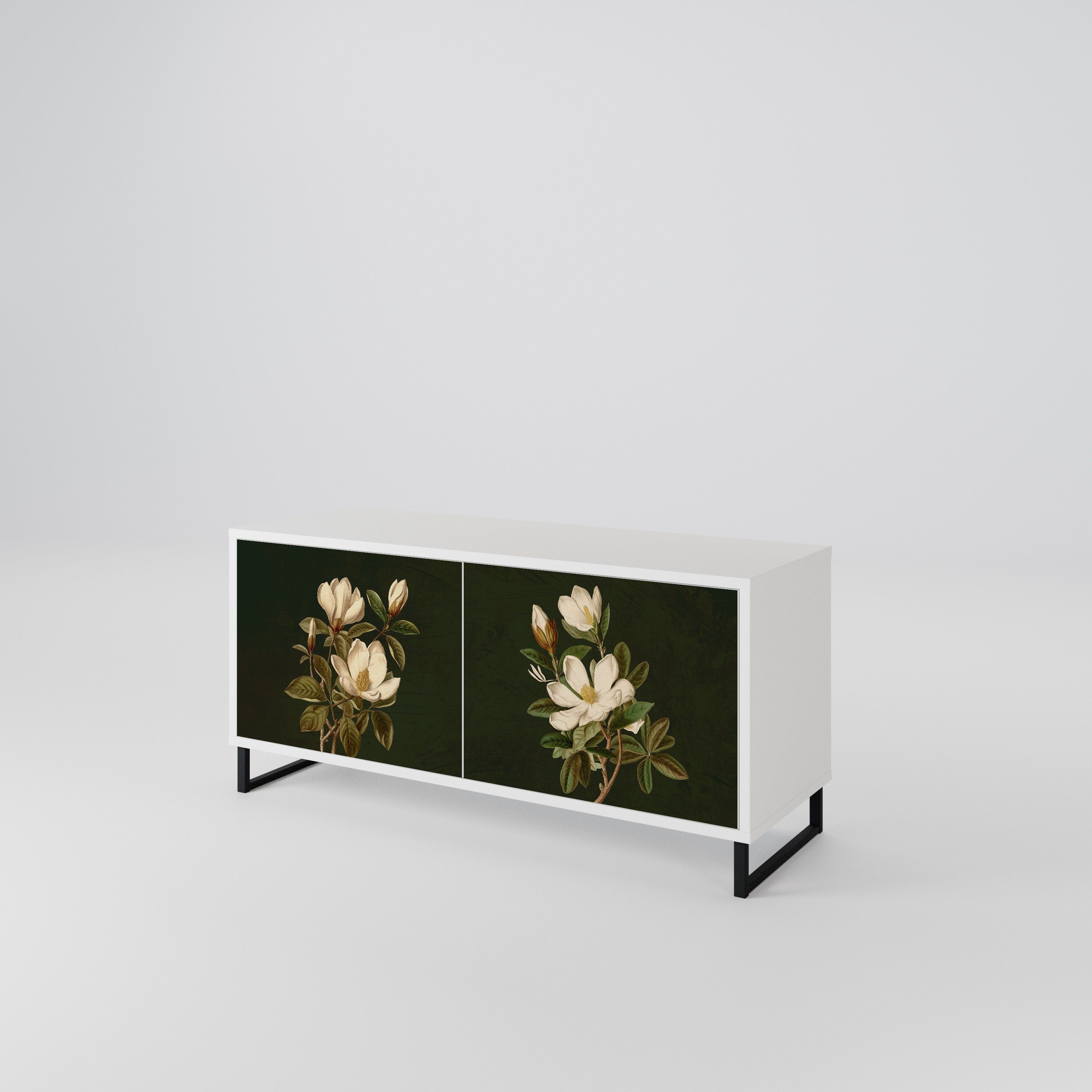 FLORAL NOIR Kompaktes 2-türiges TV-Lowboard