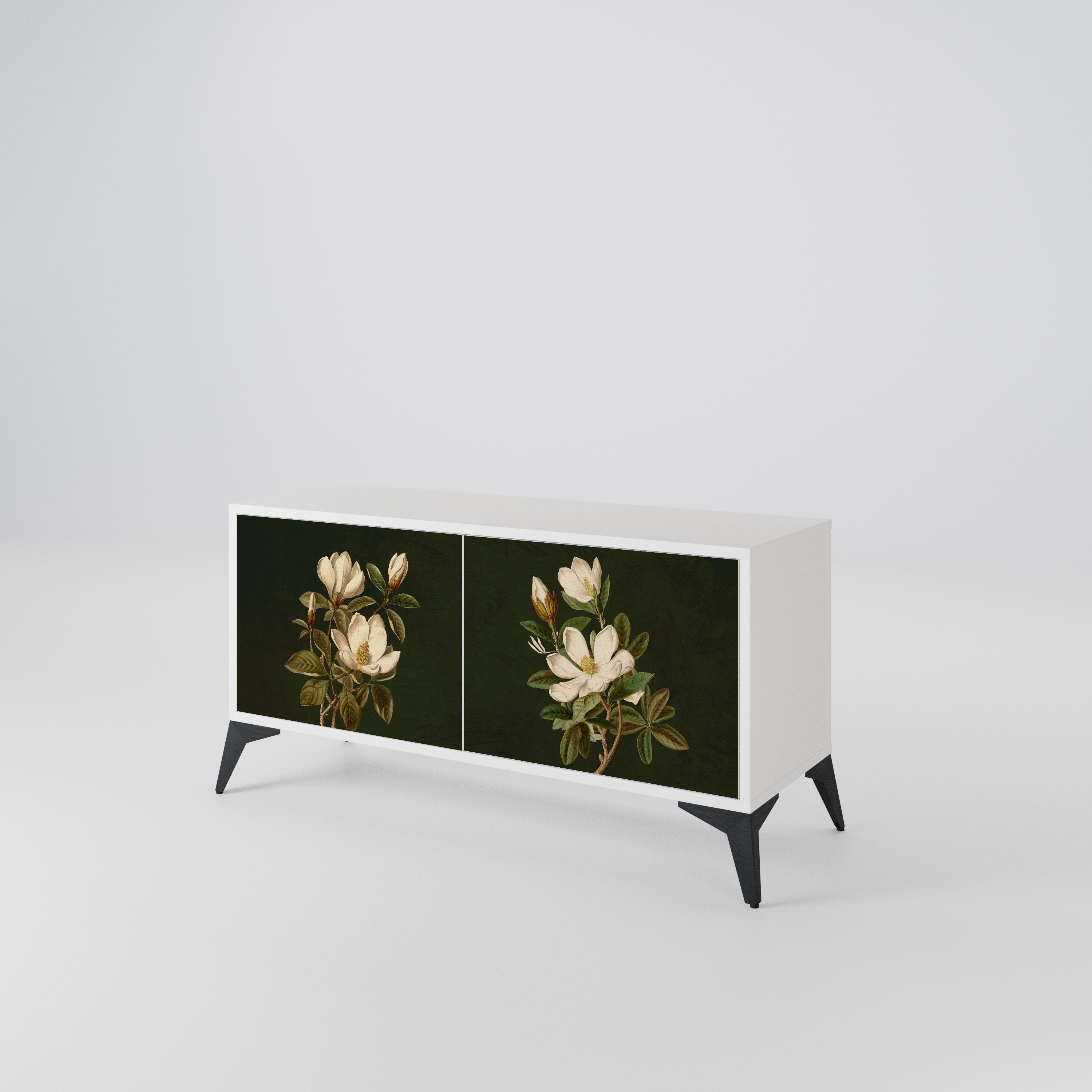 FLORAL NOIR Kompaktes 2-türiges TV-Lowboard