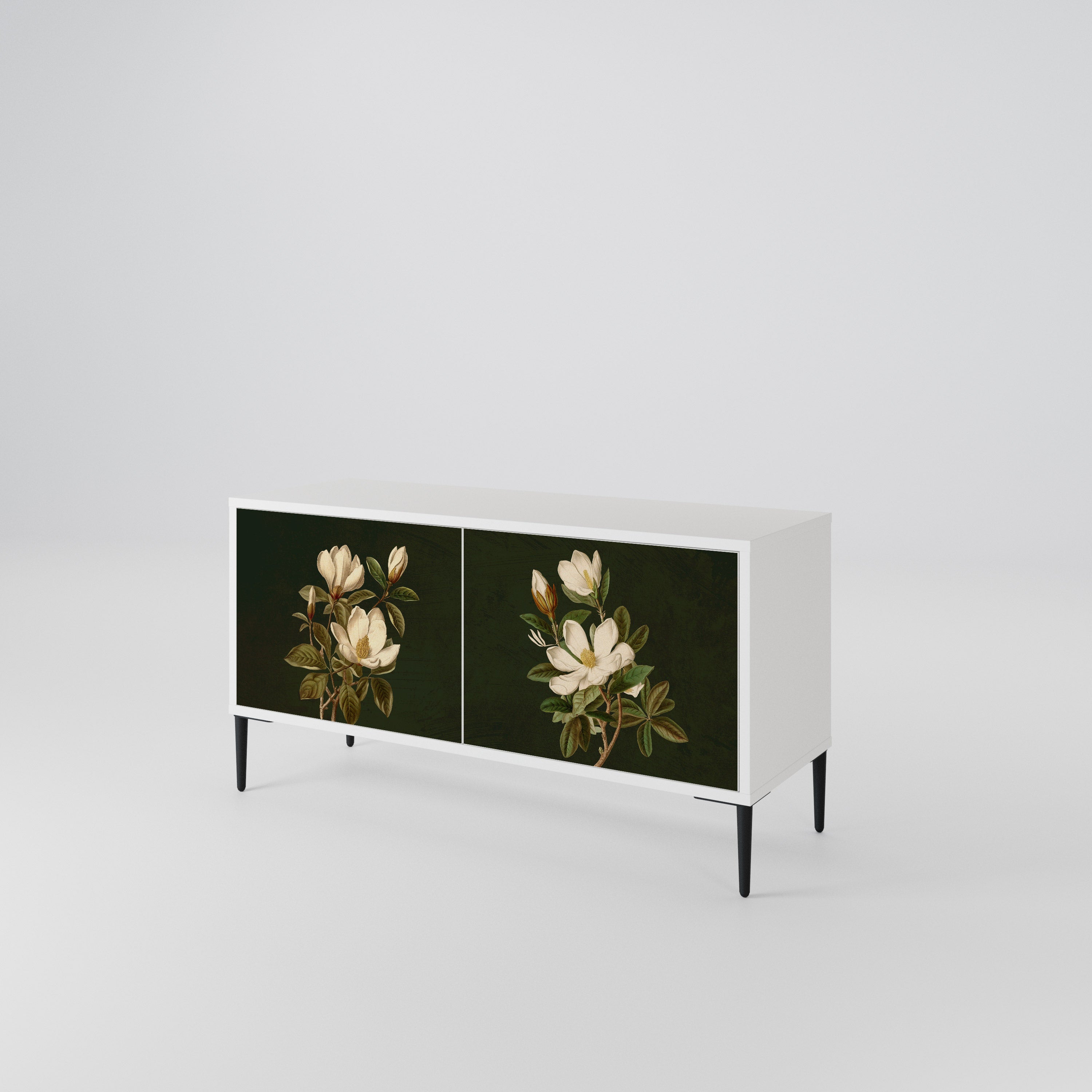 FLORAL NOIR Kompaktes 2-türiges TV-Lowboard