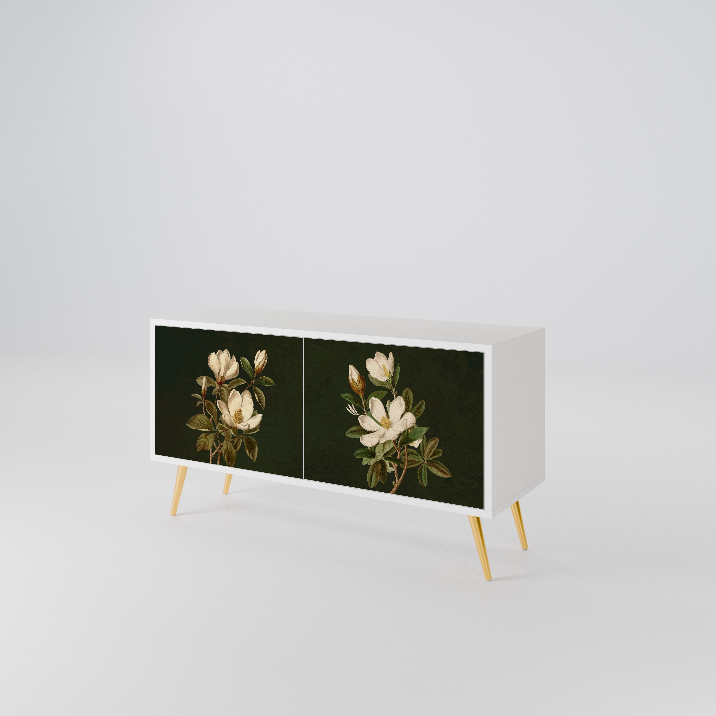 FLORAL NOIR Kompaktes 2-türiges TV-Lowboard