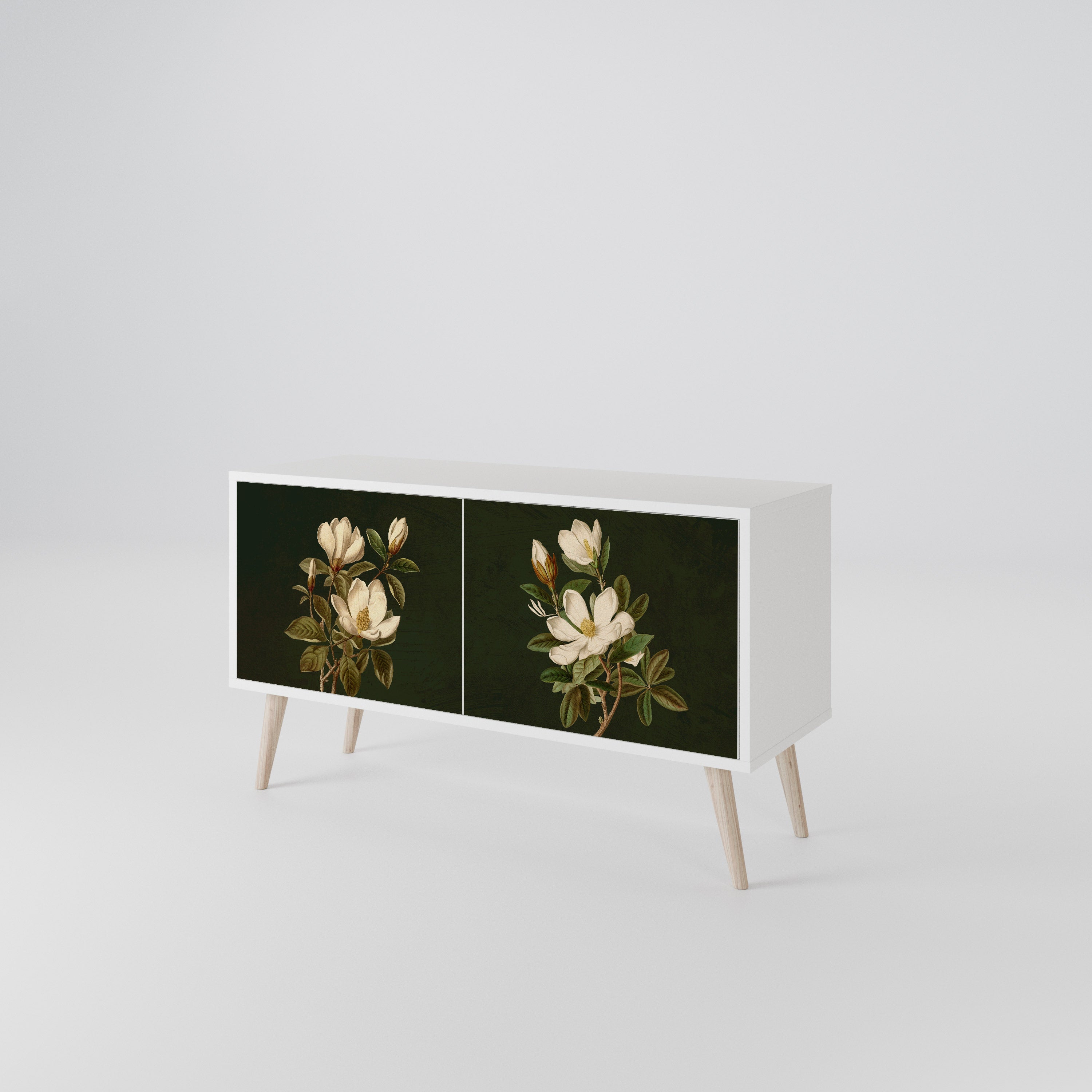 FLORAL NOIR Kompaktes 2-türiges TV-Lowboard