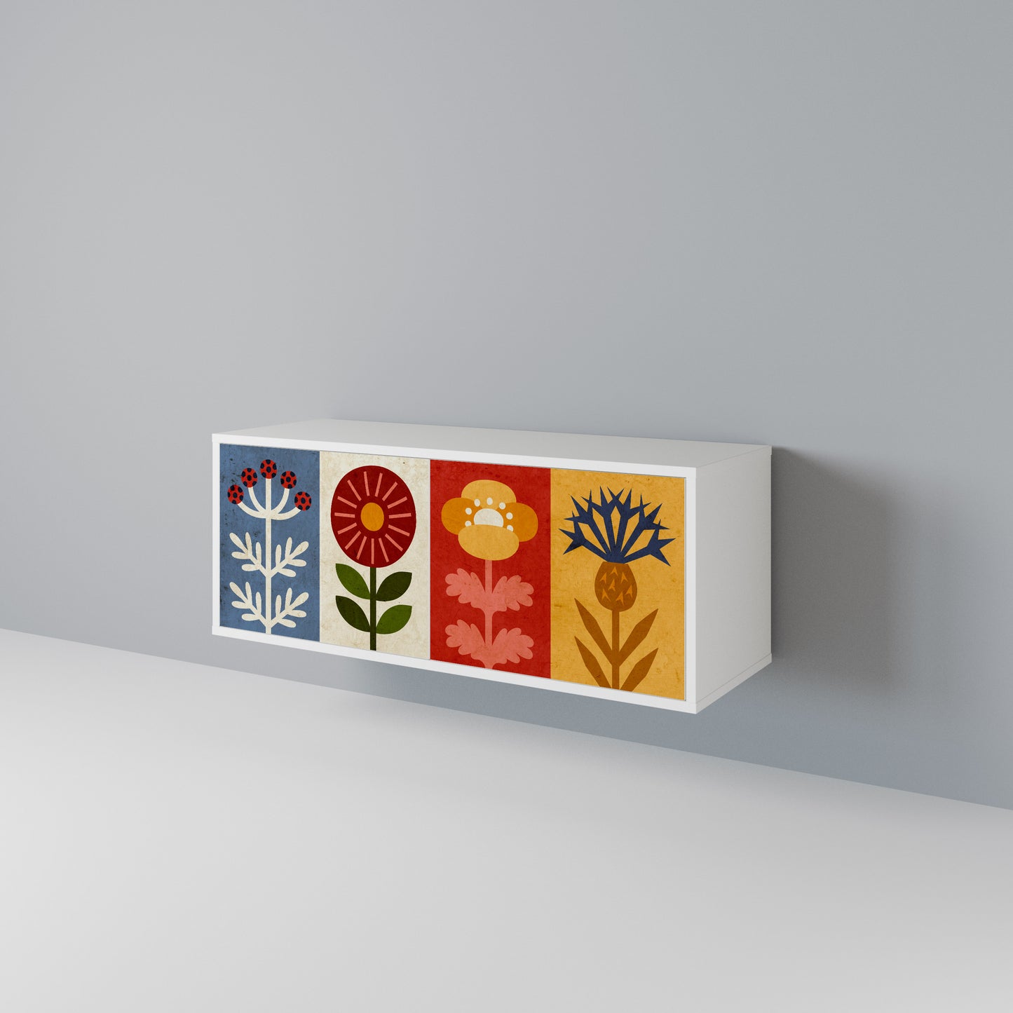 SCANDIC FLOWERET Kompaktes 2-türiges TV-Lowboard
