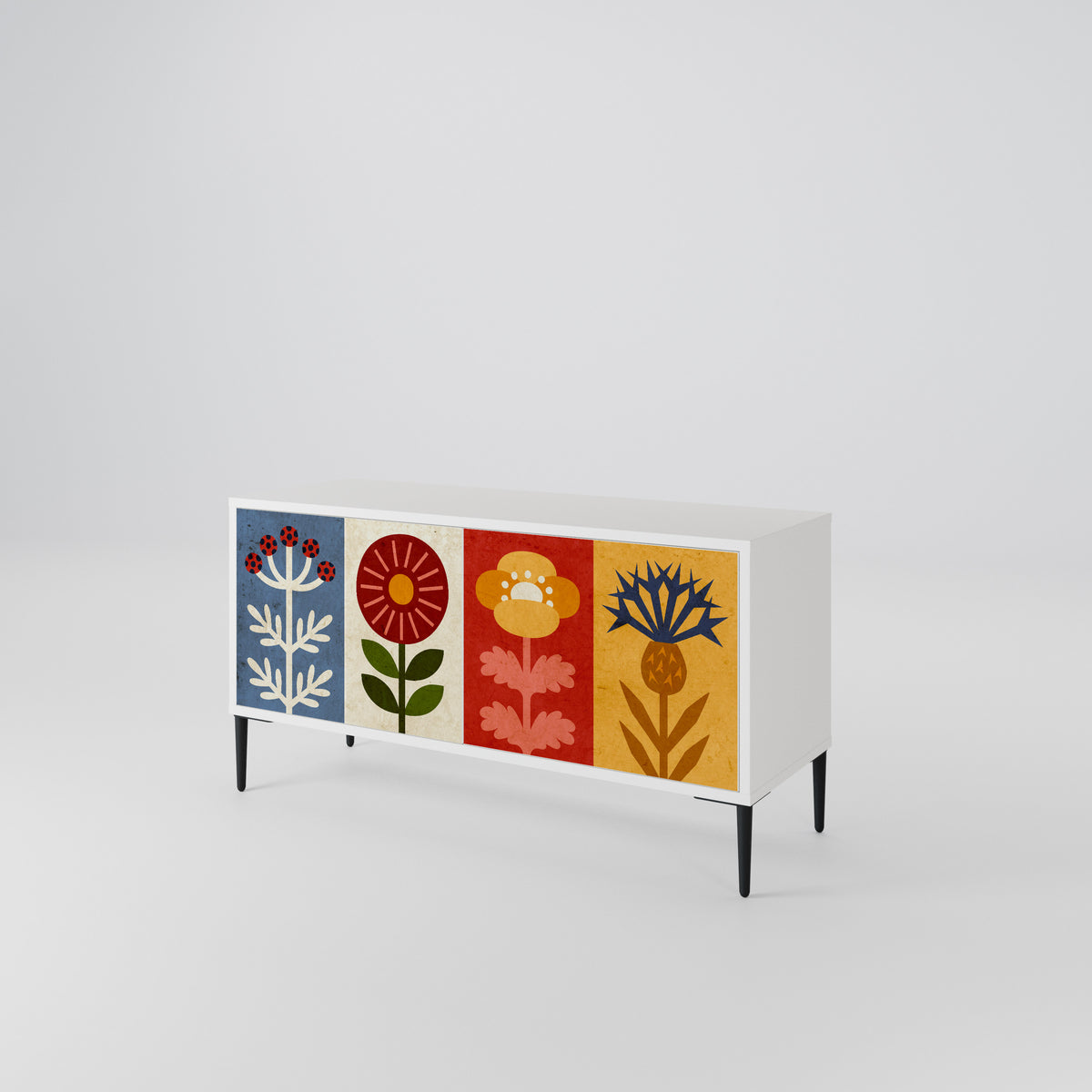 SCANDIC FLOWERET Compact 2-Door TV Cabinet