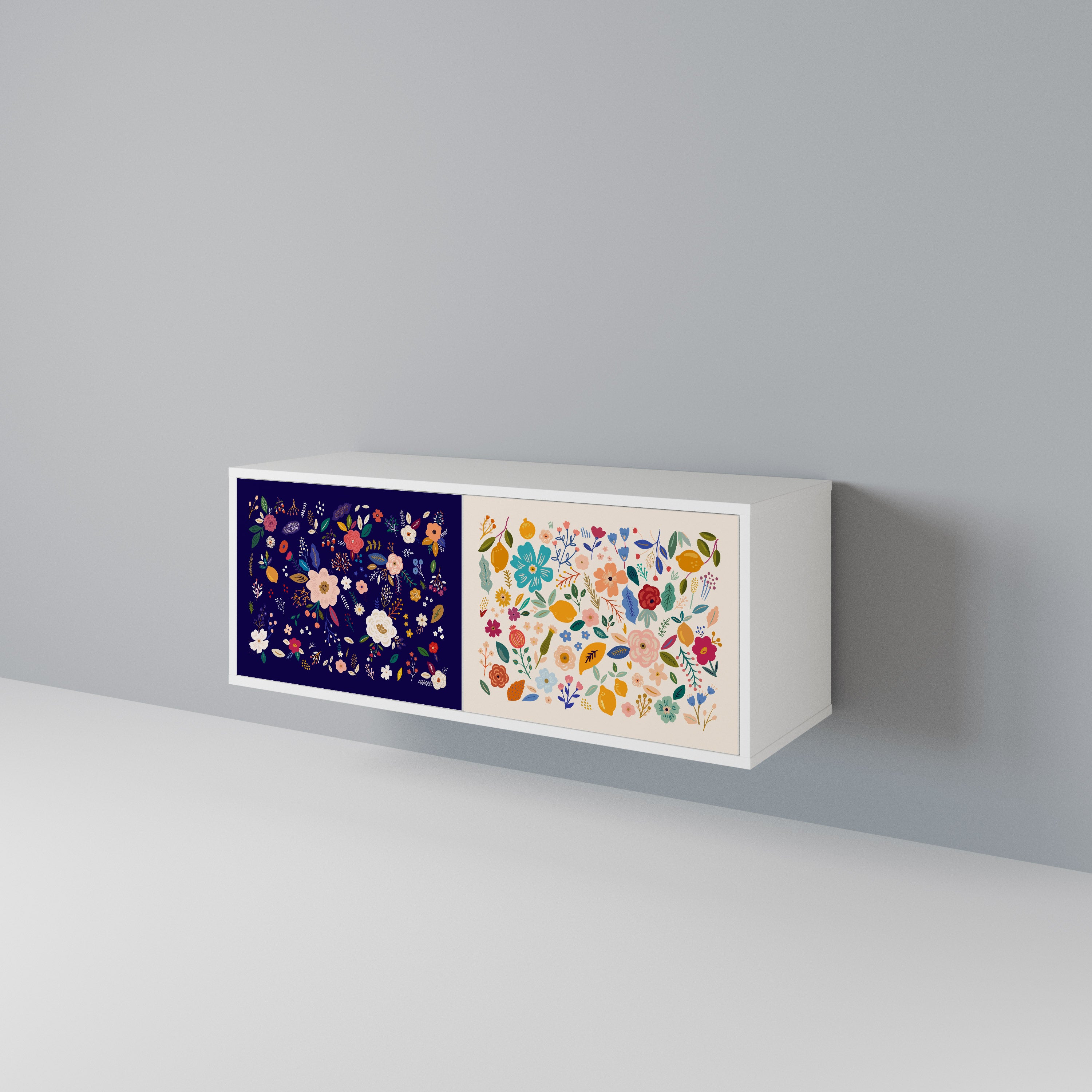 FLORAL COMBINATION Kompaktes 2-türiges TV-Lowboard