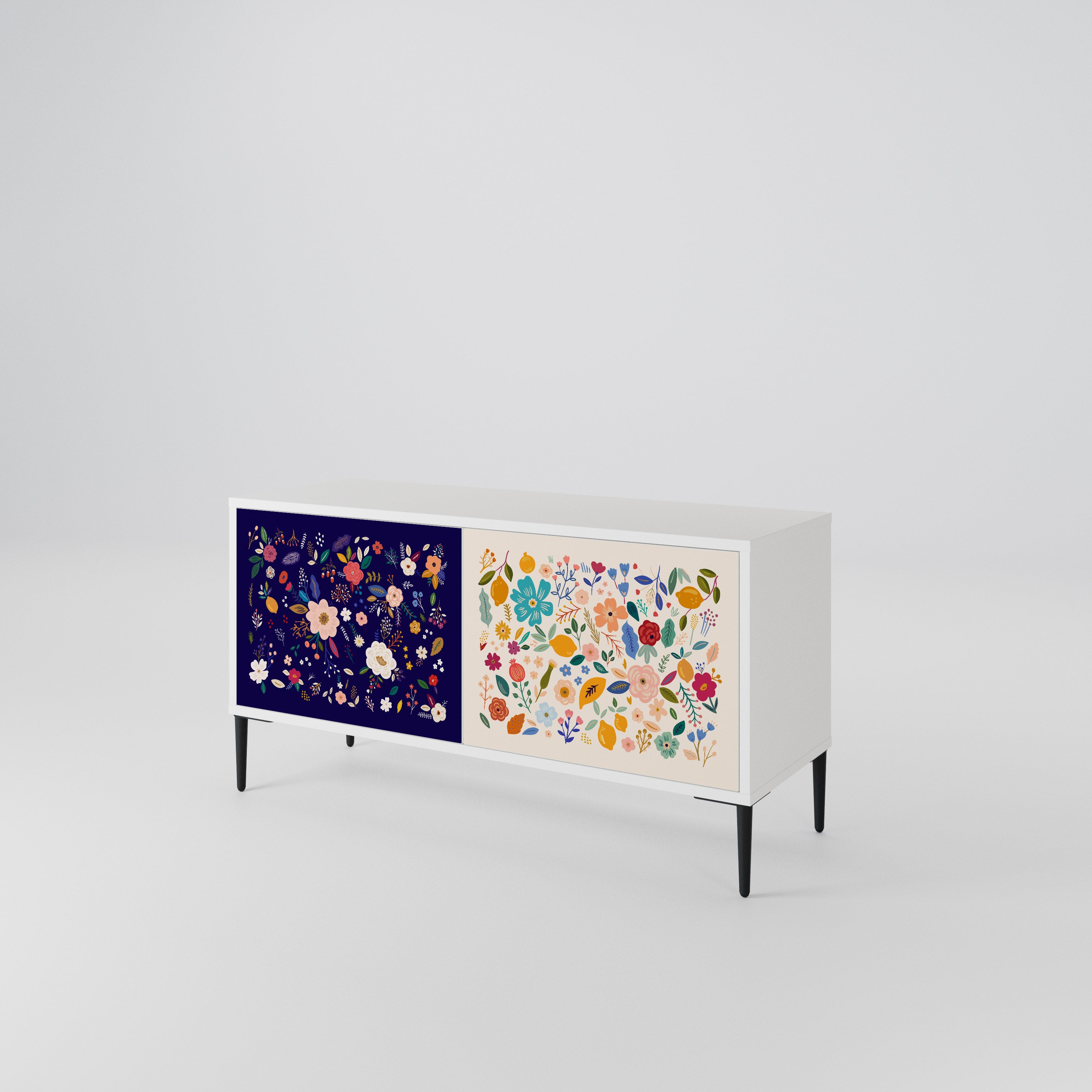 FLORAL COMBINATION Kompaktes 2-türiges TV-Lowboard