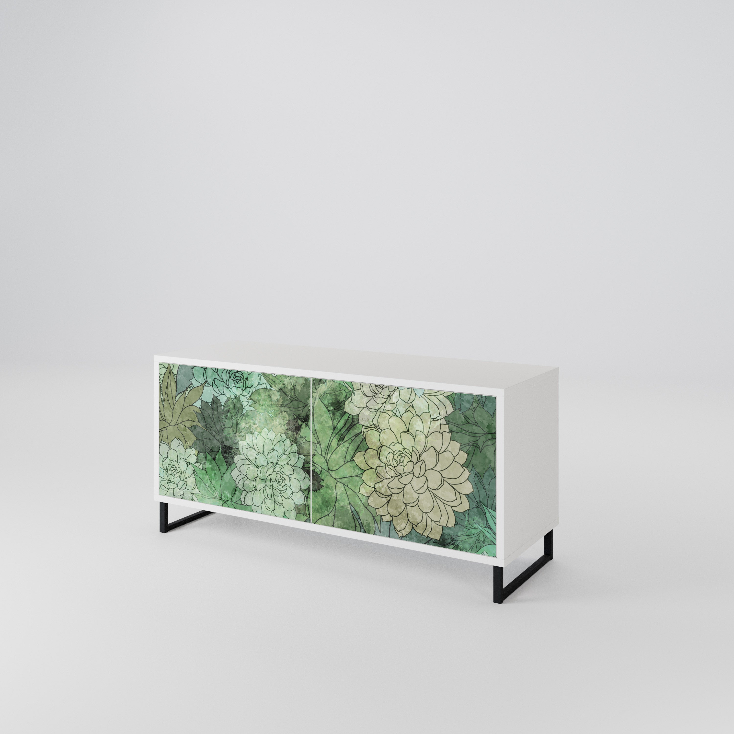 SUCCULENT CLUSTER Kompaktes 2-türiges TV-Lowboard