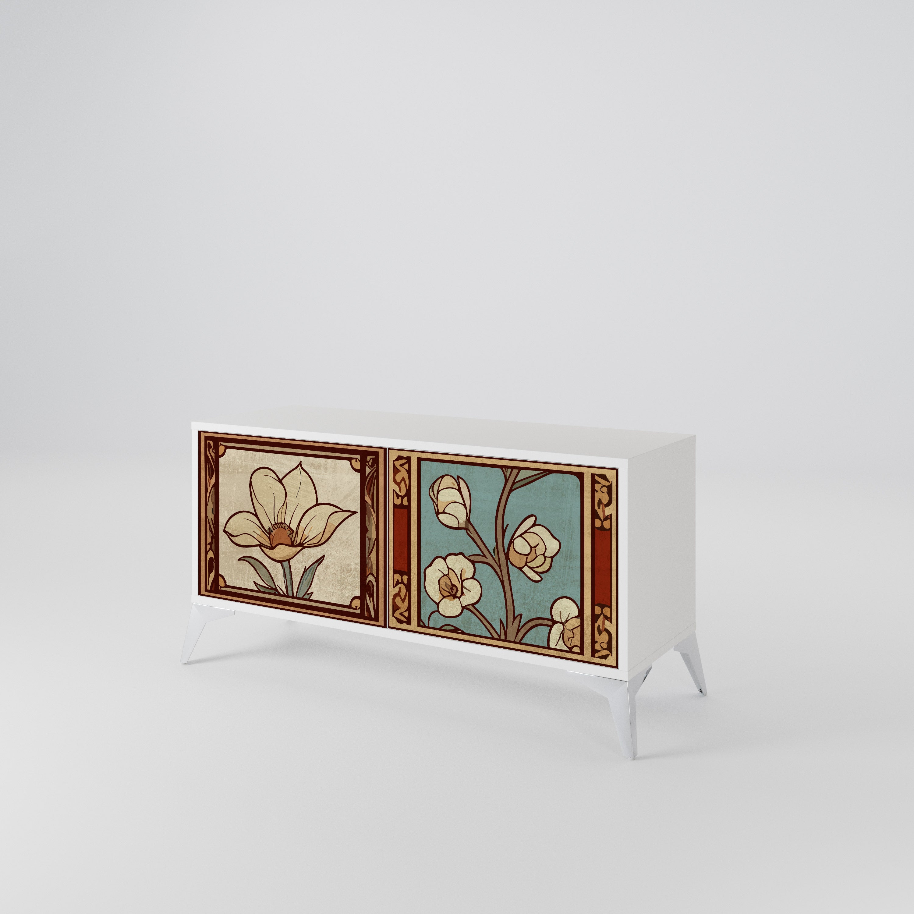 TIMELESS FLORA Kompaktes 2-türiges TV-Lowboard