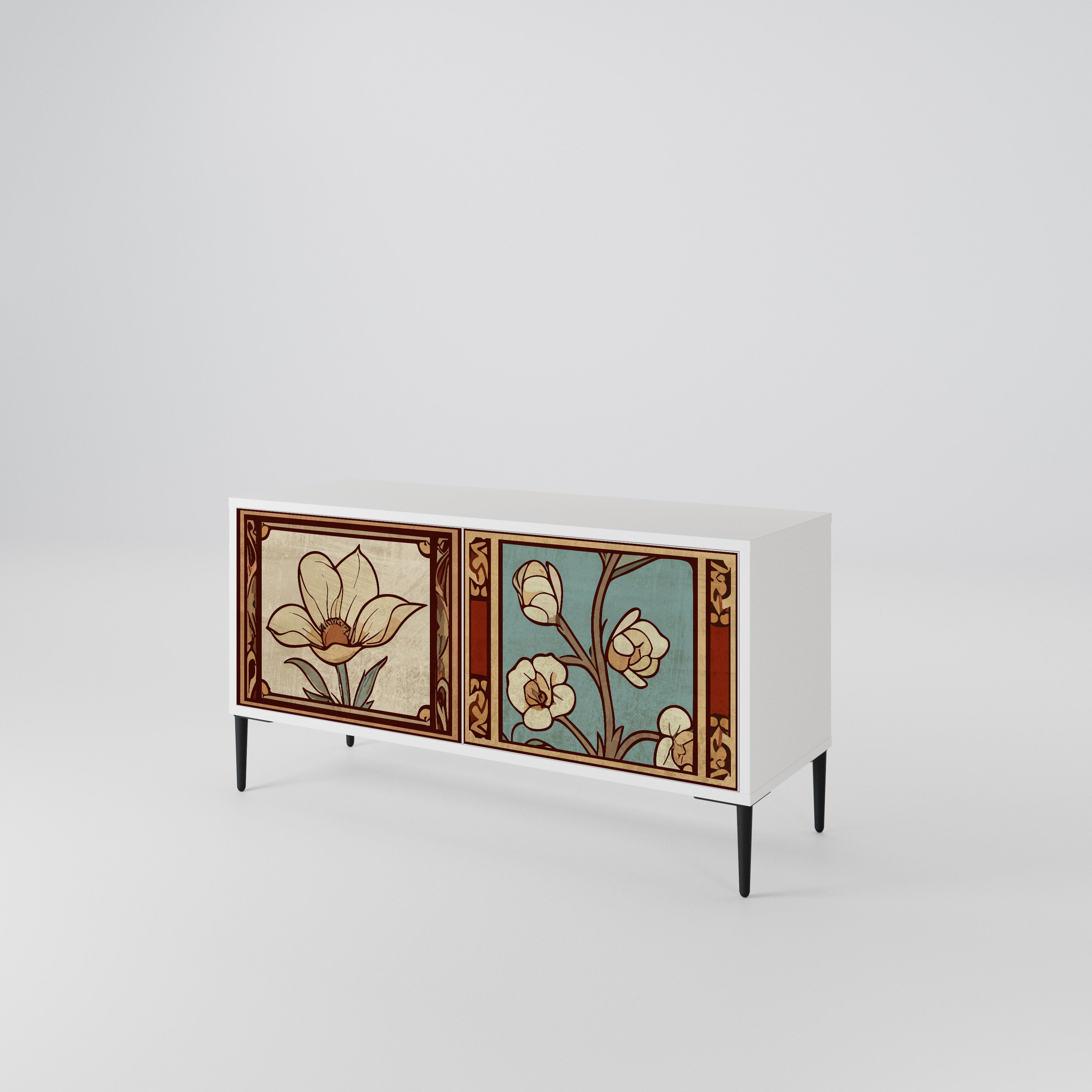 TIMELESS FLORA Kompaktes 2-türiges TV-Lowboard