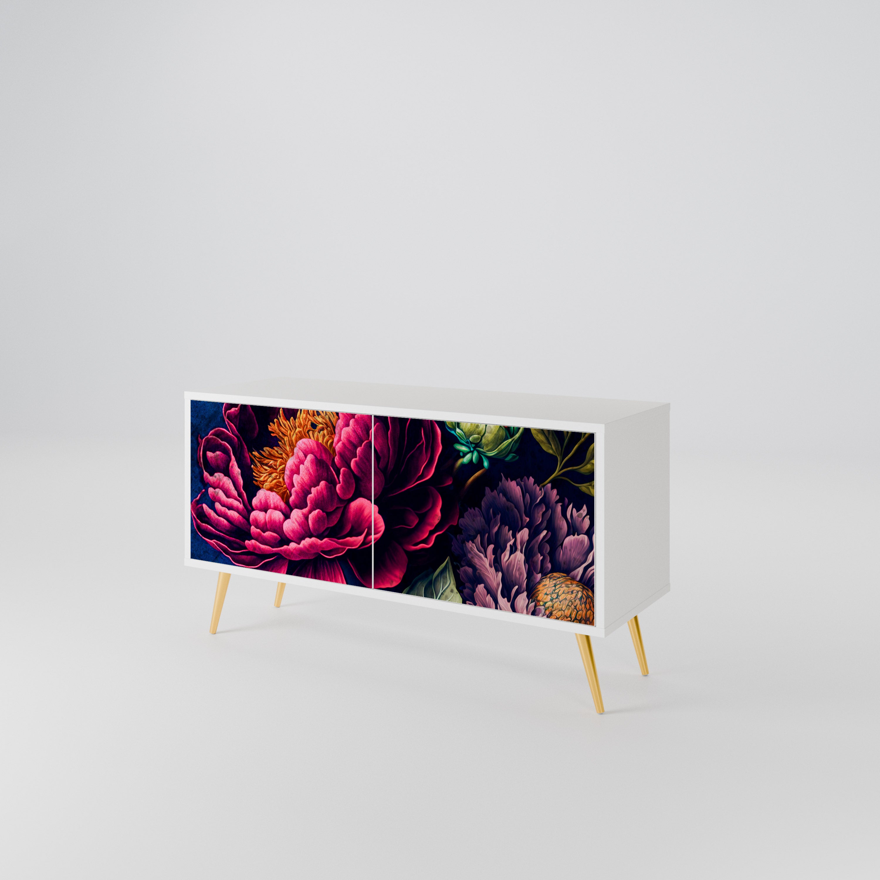 BLOOMING ELEGANCE Kompaktes 2-türiges TV-Lowboard