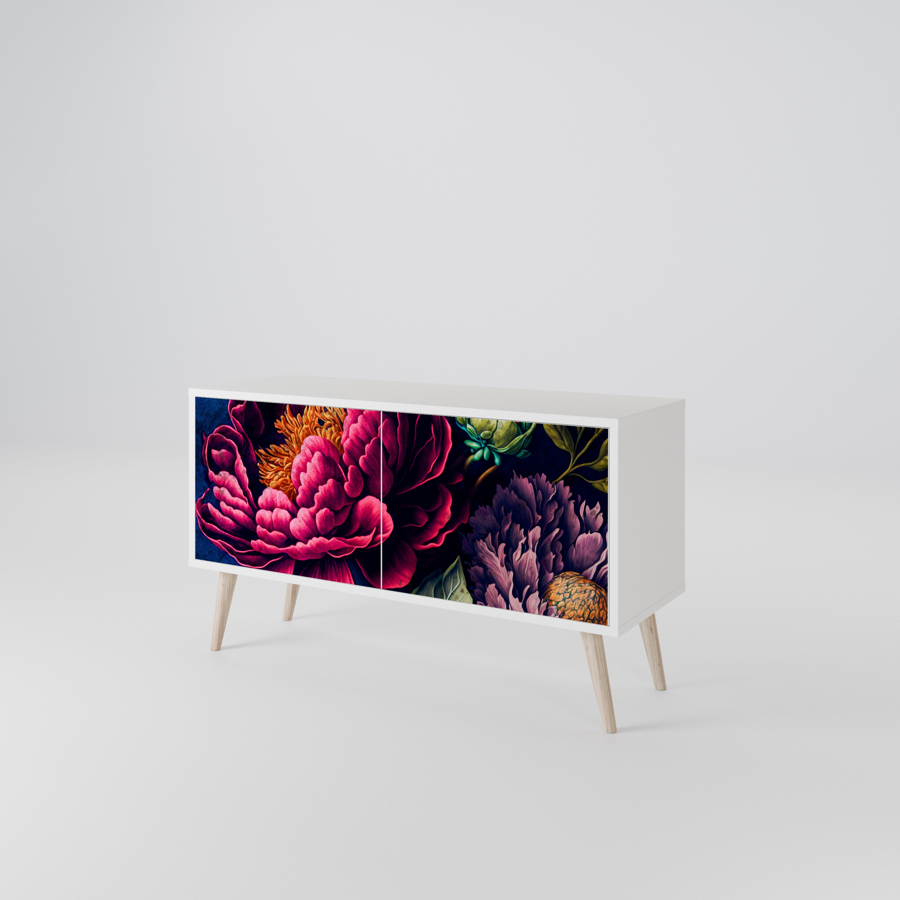 BLOOMING ELEGANCE Kompaktes 2-türiges TV-Lowboard