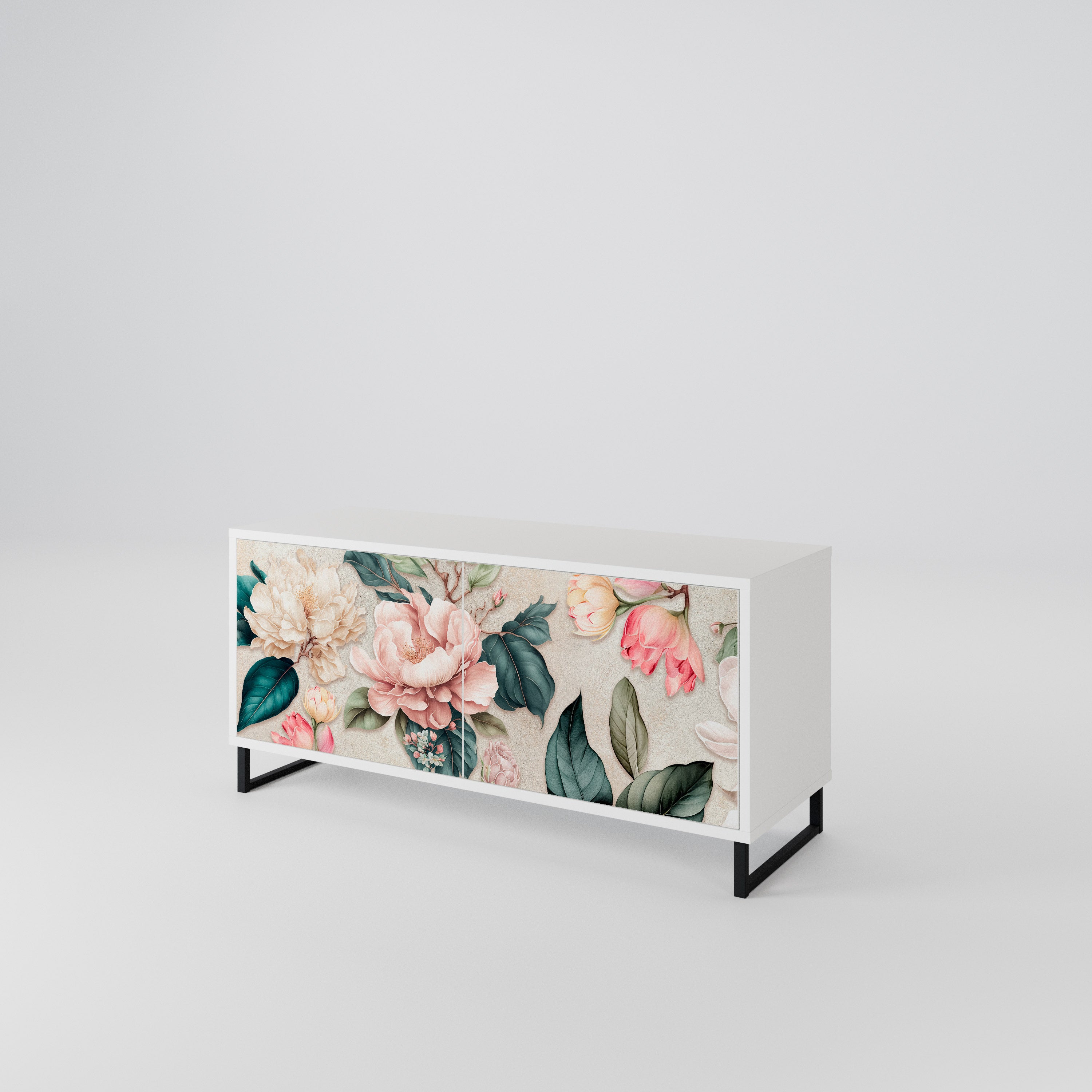 FLORAL GRACE Kompaktes 2-türiges TV-Lowboard