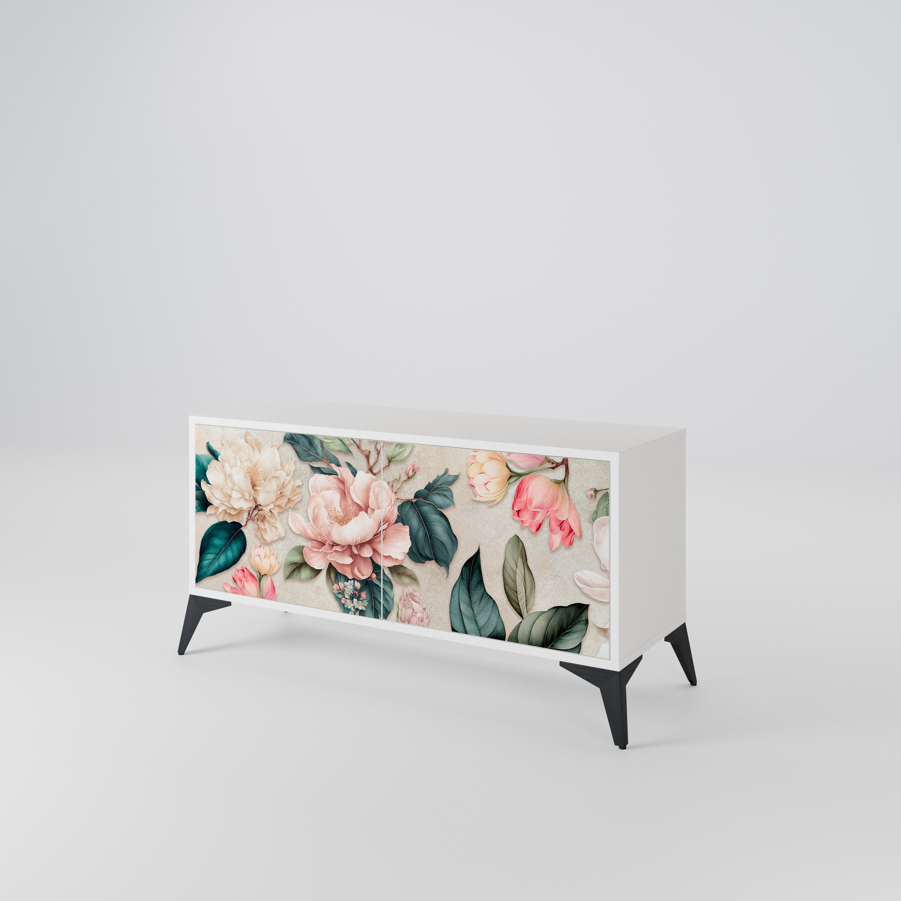 FLORAL GRACE Kompaktes 2-türiges TV-Lowboard