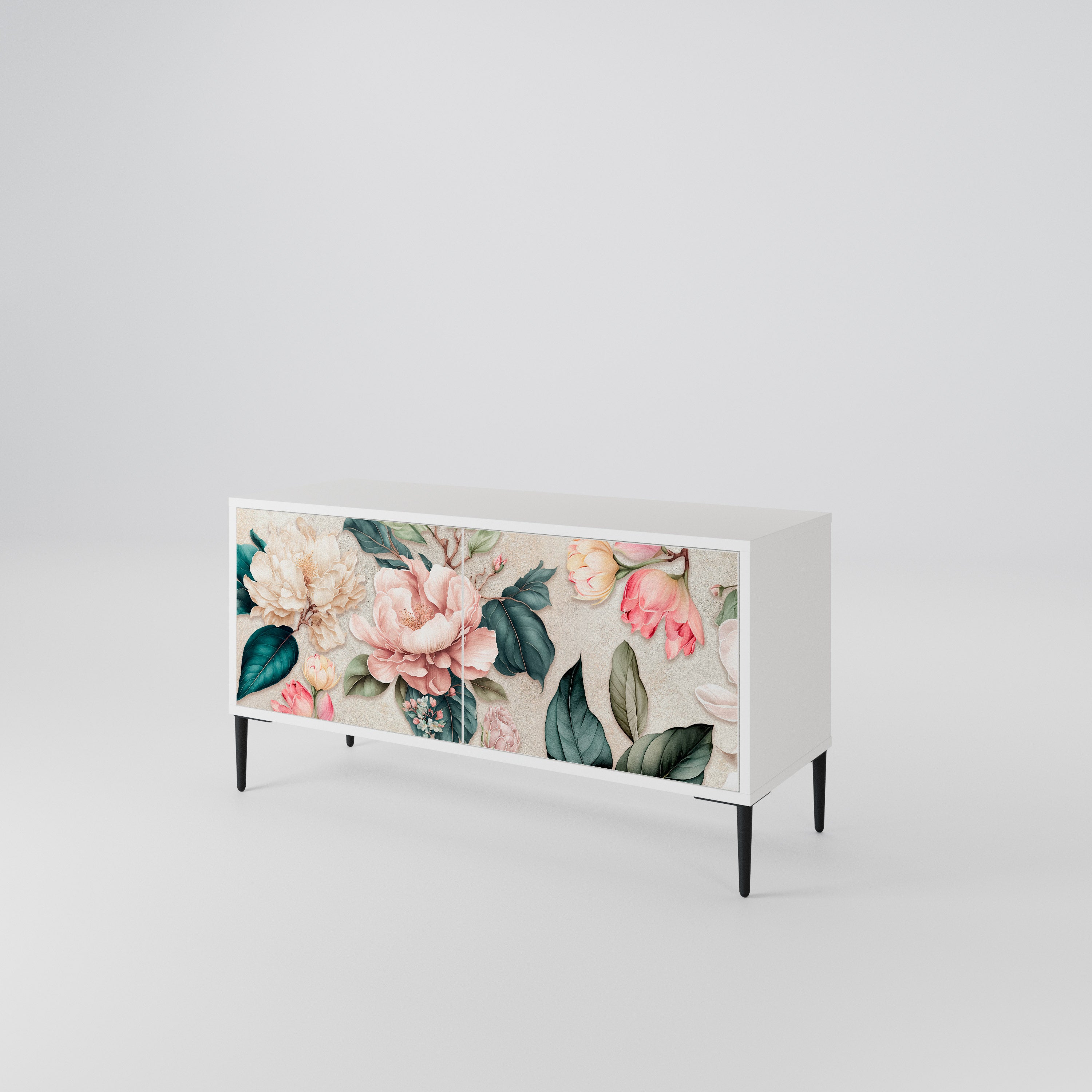 FLORAL GRACE Kompaktes 2-türiges TV-Lowboard
