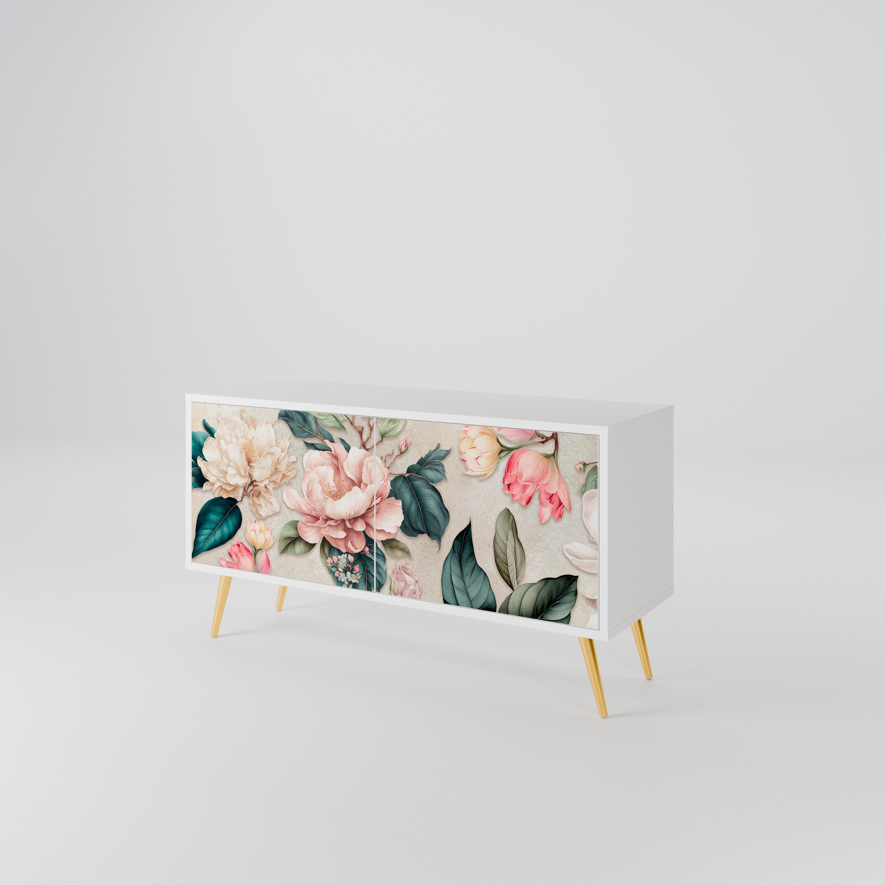 FLORAL GRACE Kompaktes 2-türiges TV-Lowboard