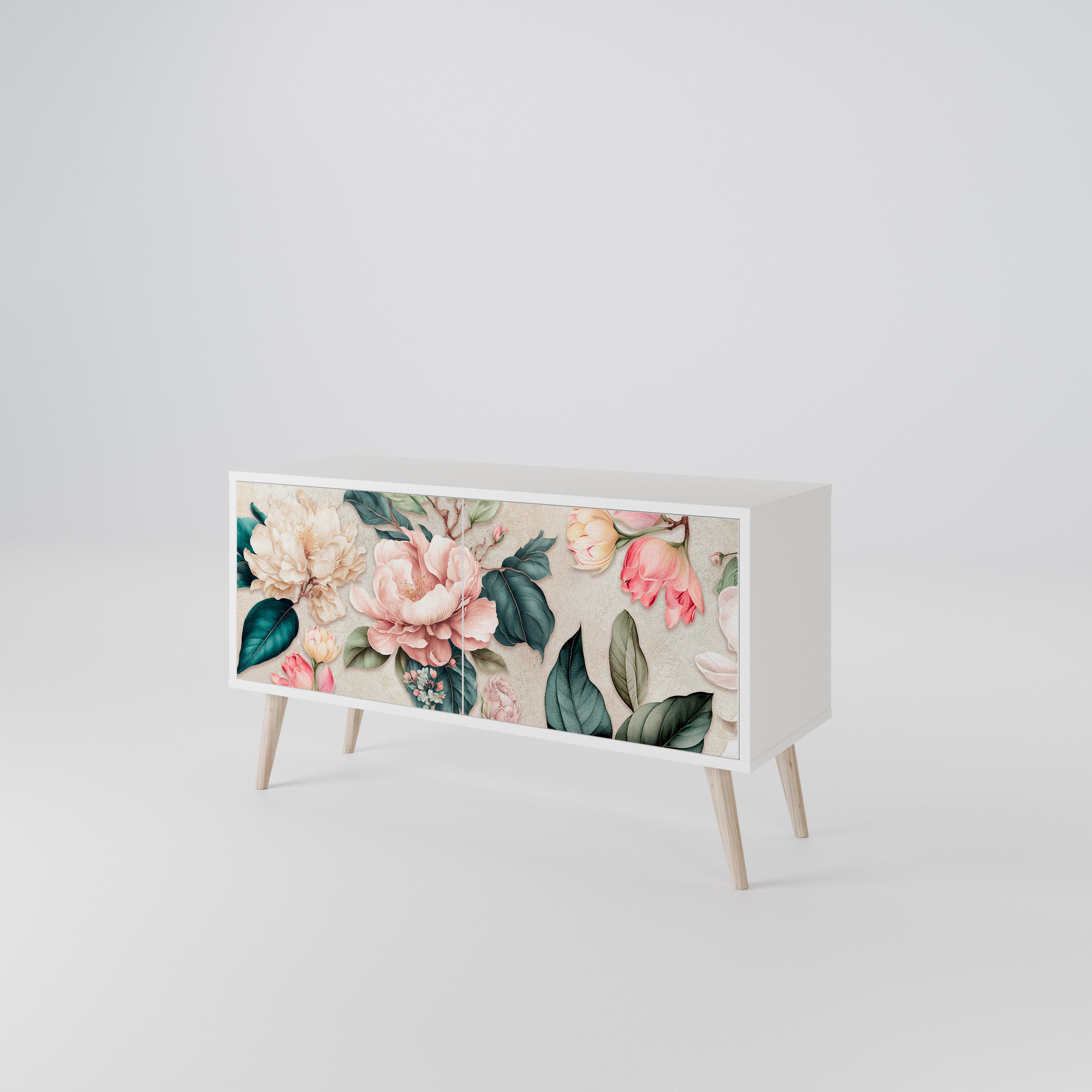 FLORAL GRACE Kompaktes 2-türiges TV-Lowboard
