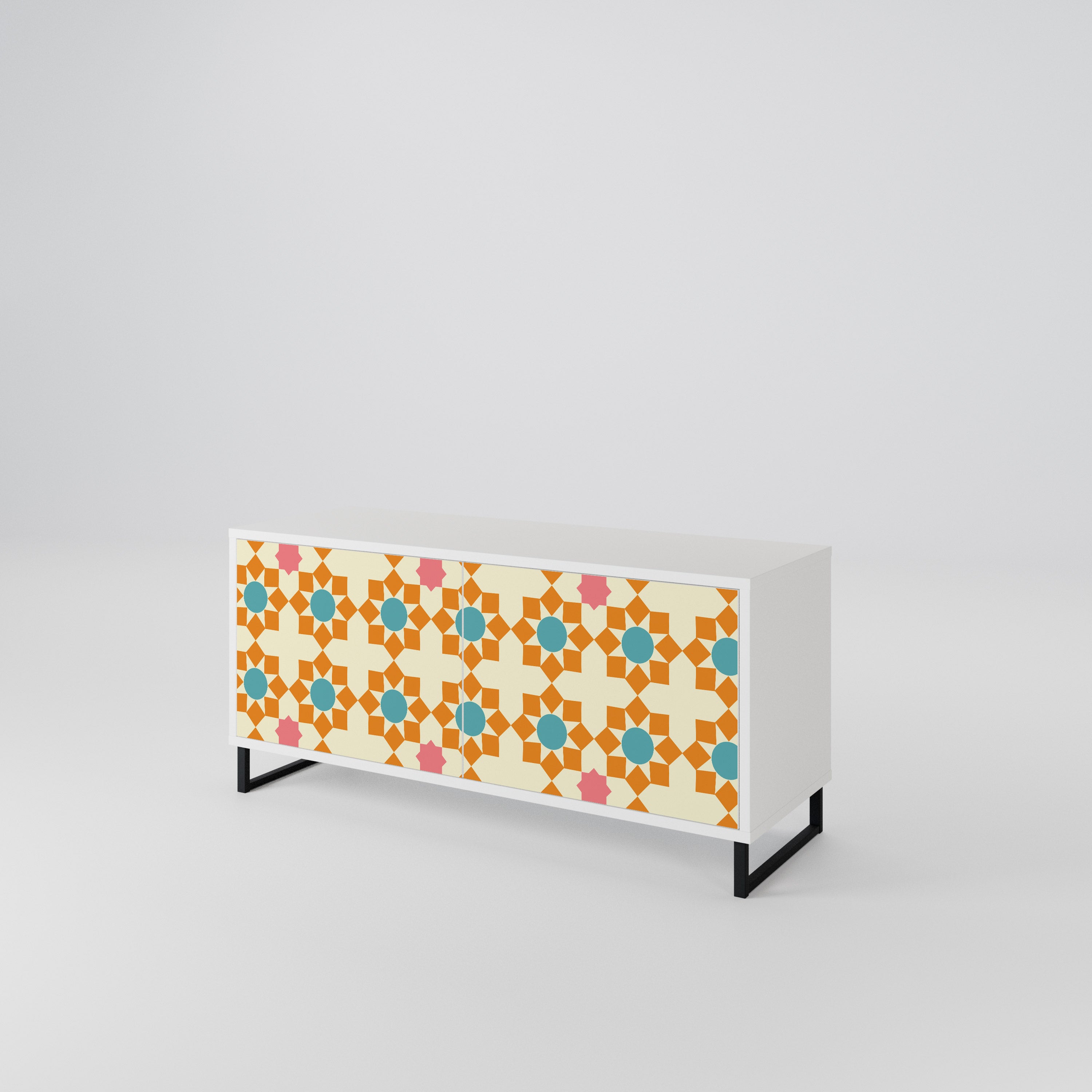 FLORAL DECOR Kompaktes 2-türiges TV-Lowboard