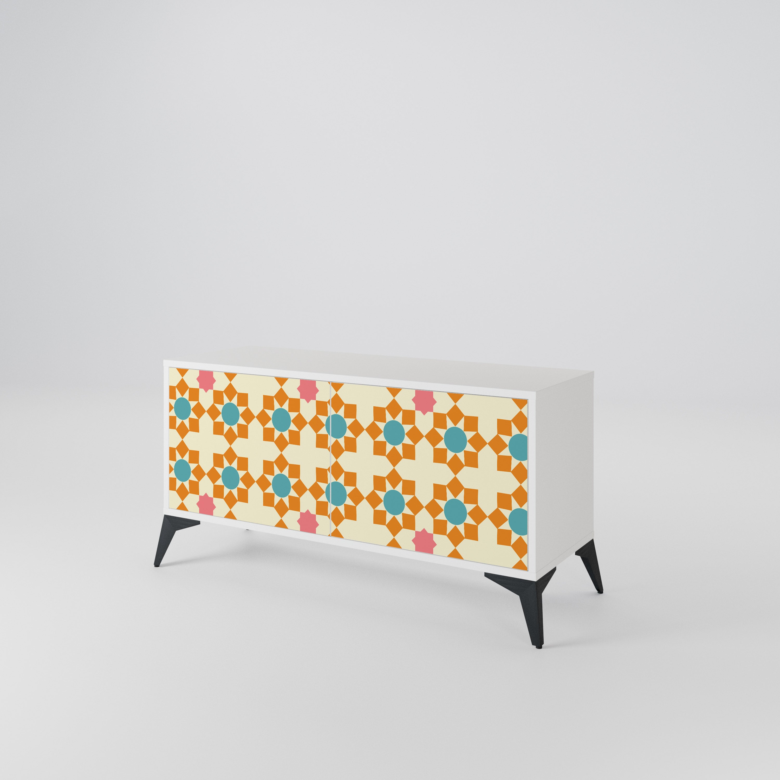 FLORAL DECOR Kompaktes 2-türiges TV-Lowboard