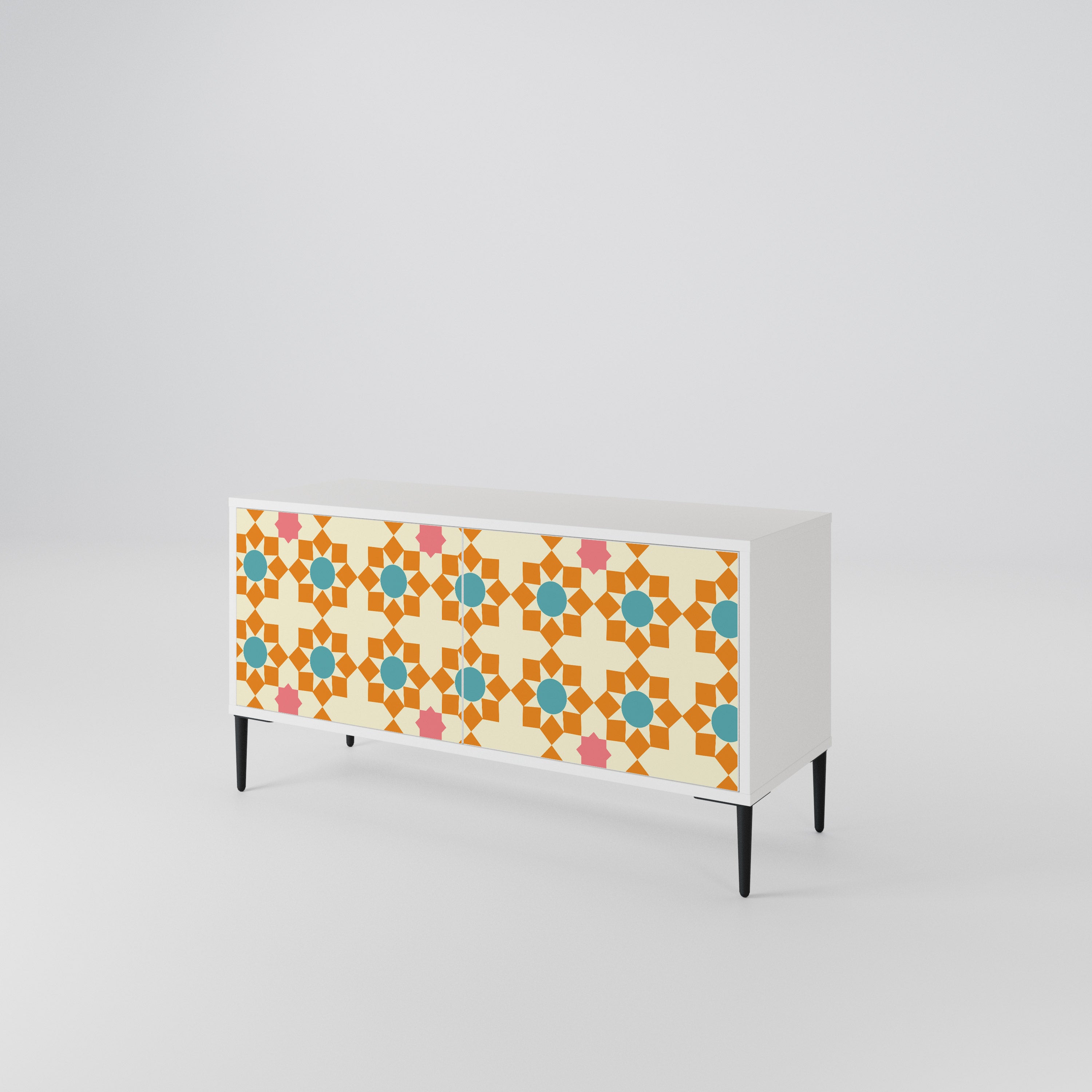 FLORAL DECOR Kompaktes 2-türiges TV-Lowboard