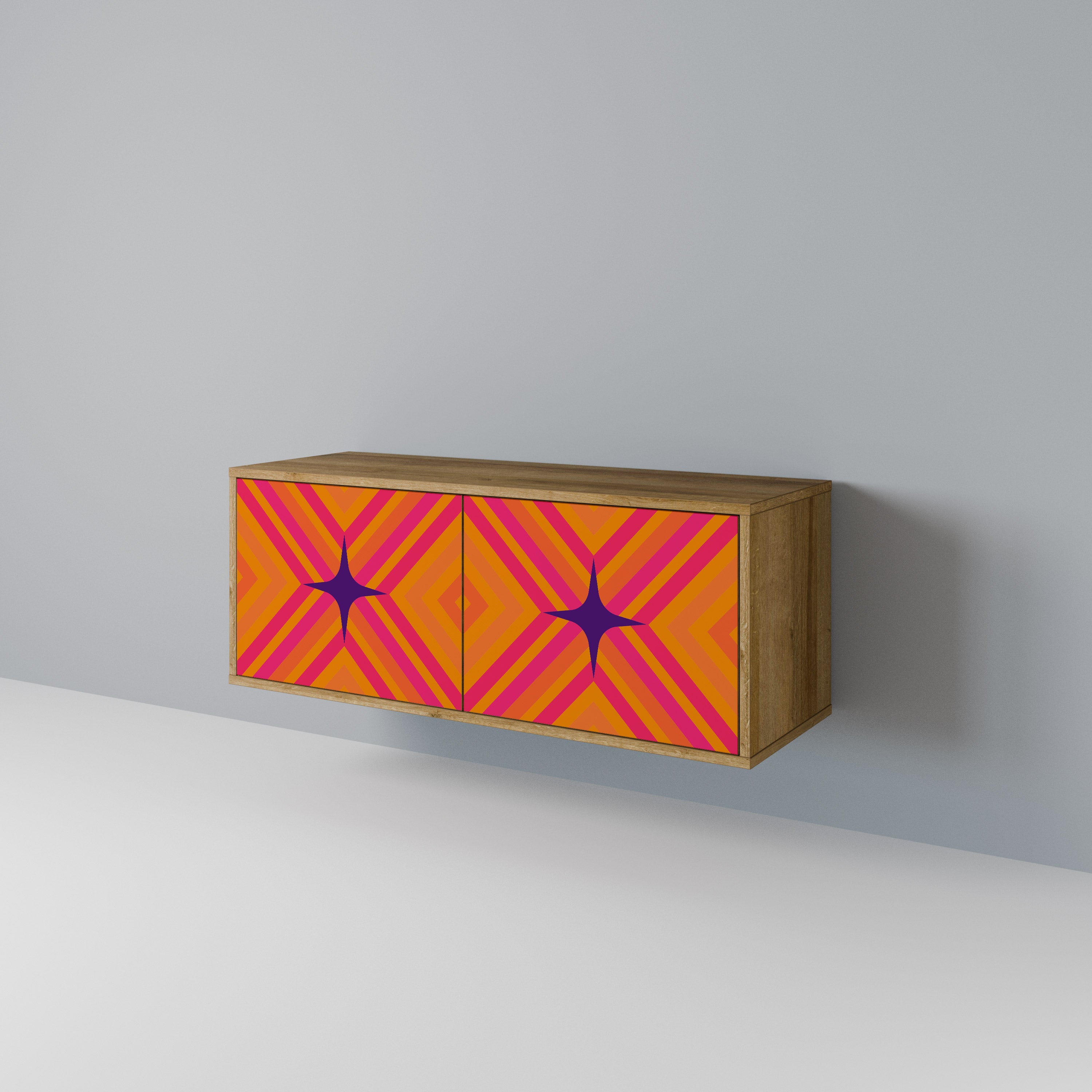 GEOMETRIC BRILLIANCE Compact 2-Door TV Cabinet