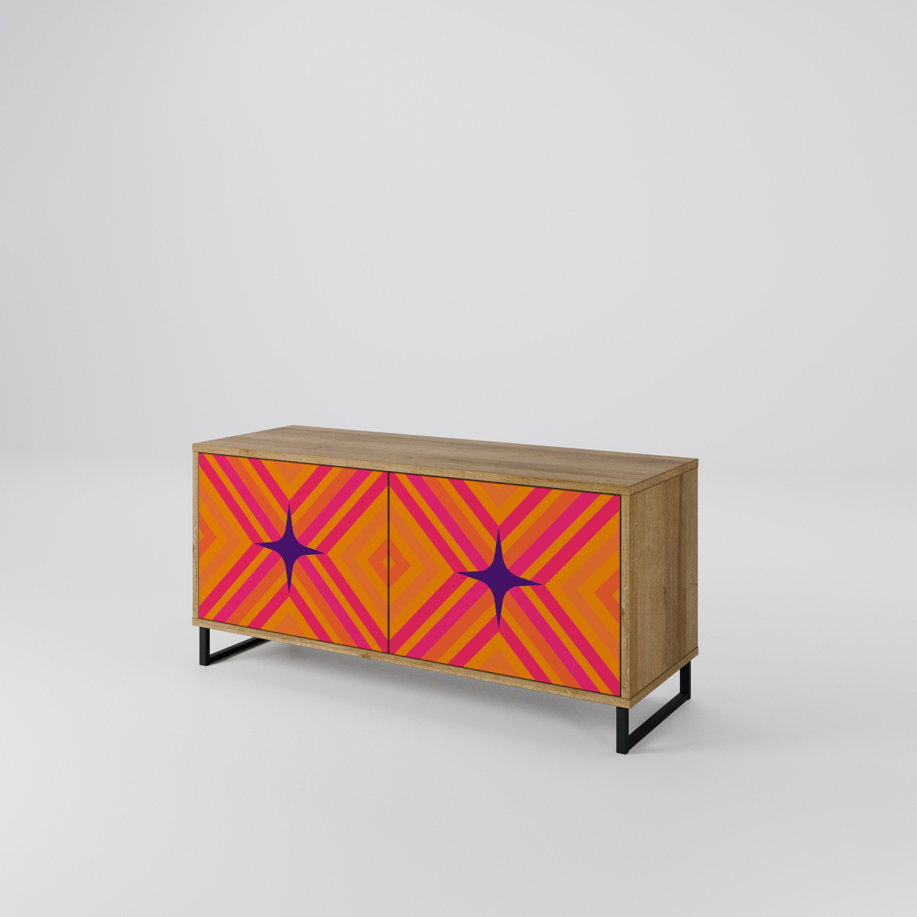 GEOMETRIC BRILLIANCE Compact 2-Door TV Cabinet