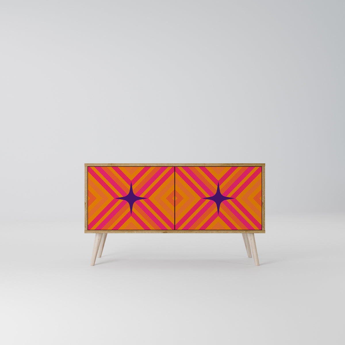 GEOMETRIC BRILLIANCE Compact 2-Door TV Cabinet