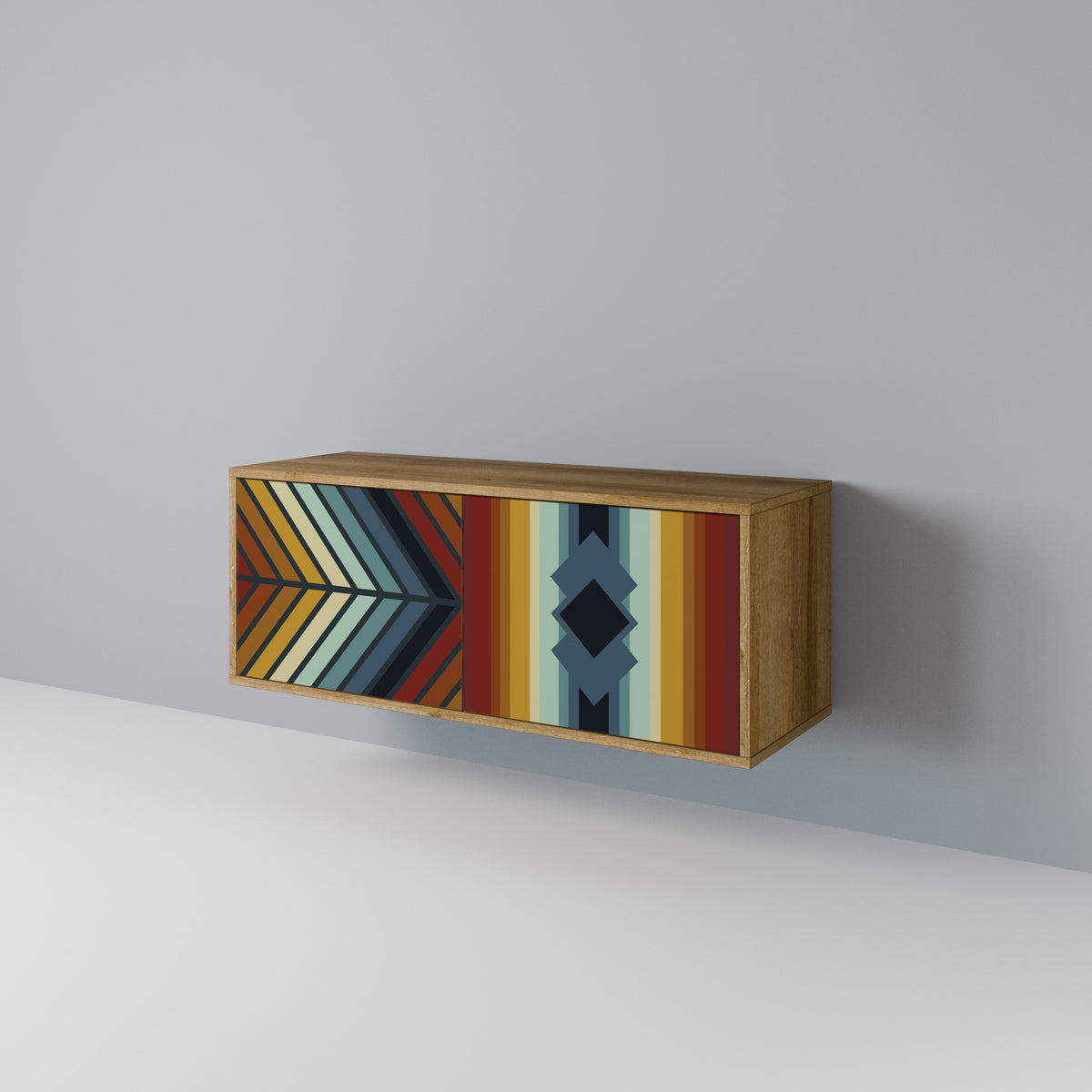 INDIGENOUS ZIGZAG Kompaktes 2-türiges TV-Lowboard