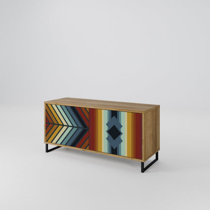 INDIGENOUS ZIGZAG Kompaktes 2-türiges TV-Lowboard