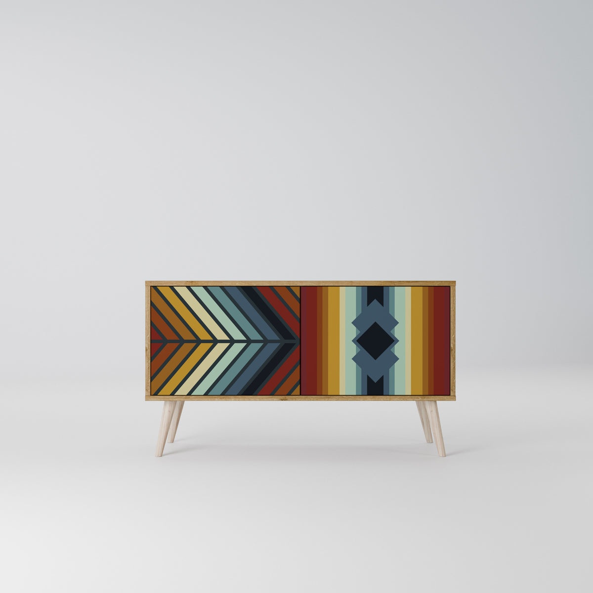 INDIGENOUS ZIGZAG Kompaktes 2-türiges TV-Lowboard