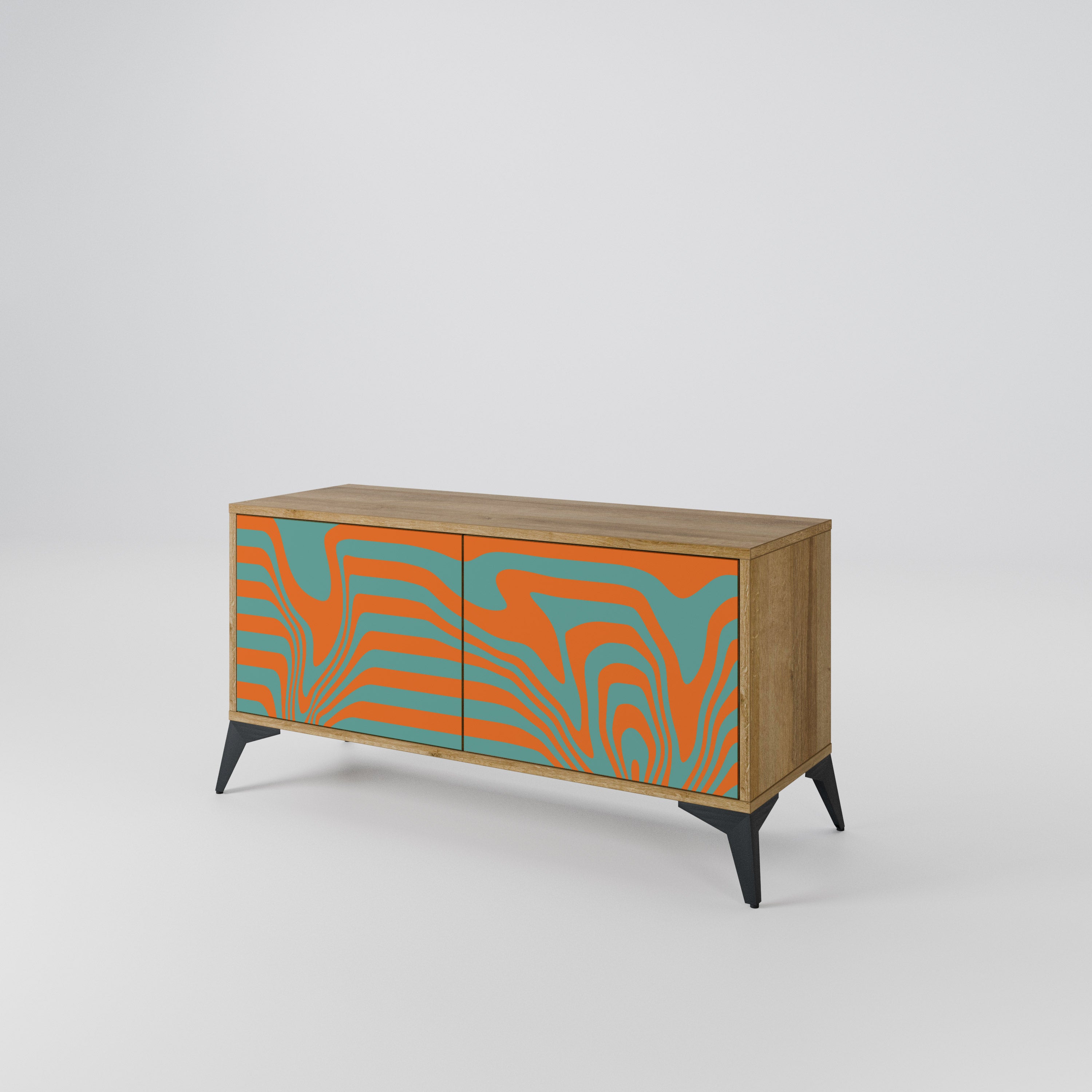 LINE COLLAPSE Compact 2-Door TV Cabinet