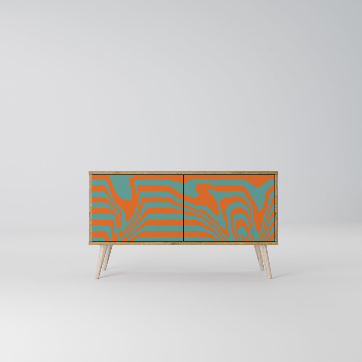 LINE COLLAPSE Compact 2-Door TV Cabinet