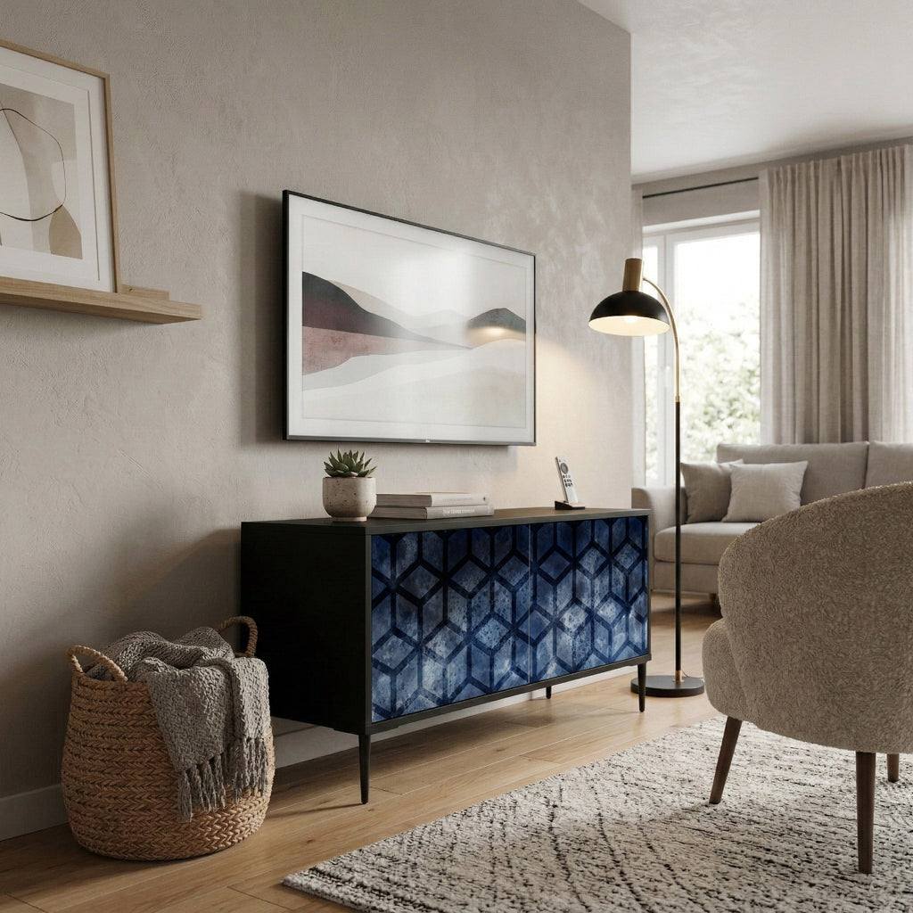 CUBIC MIST Compact 2-Door TV Cabinet