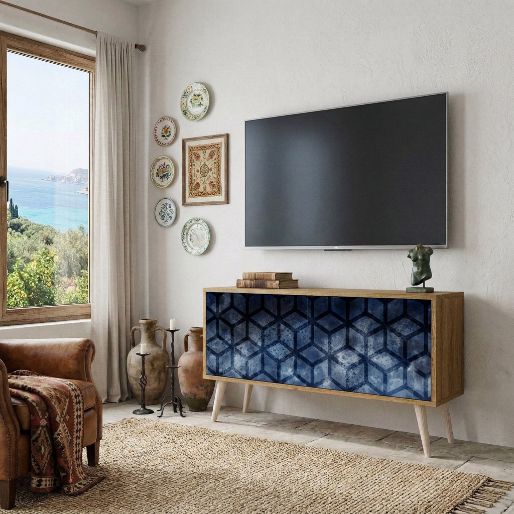 CUBIC MIST Compact 2-Door TV Cabinet