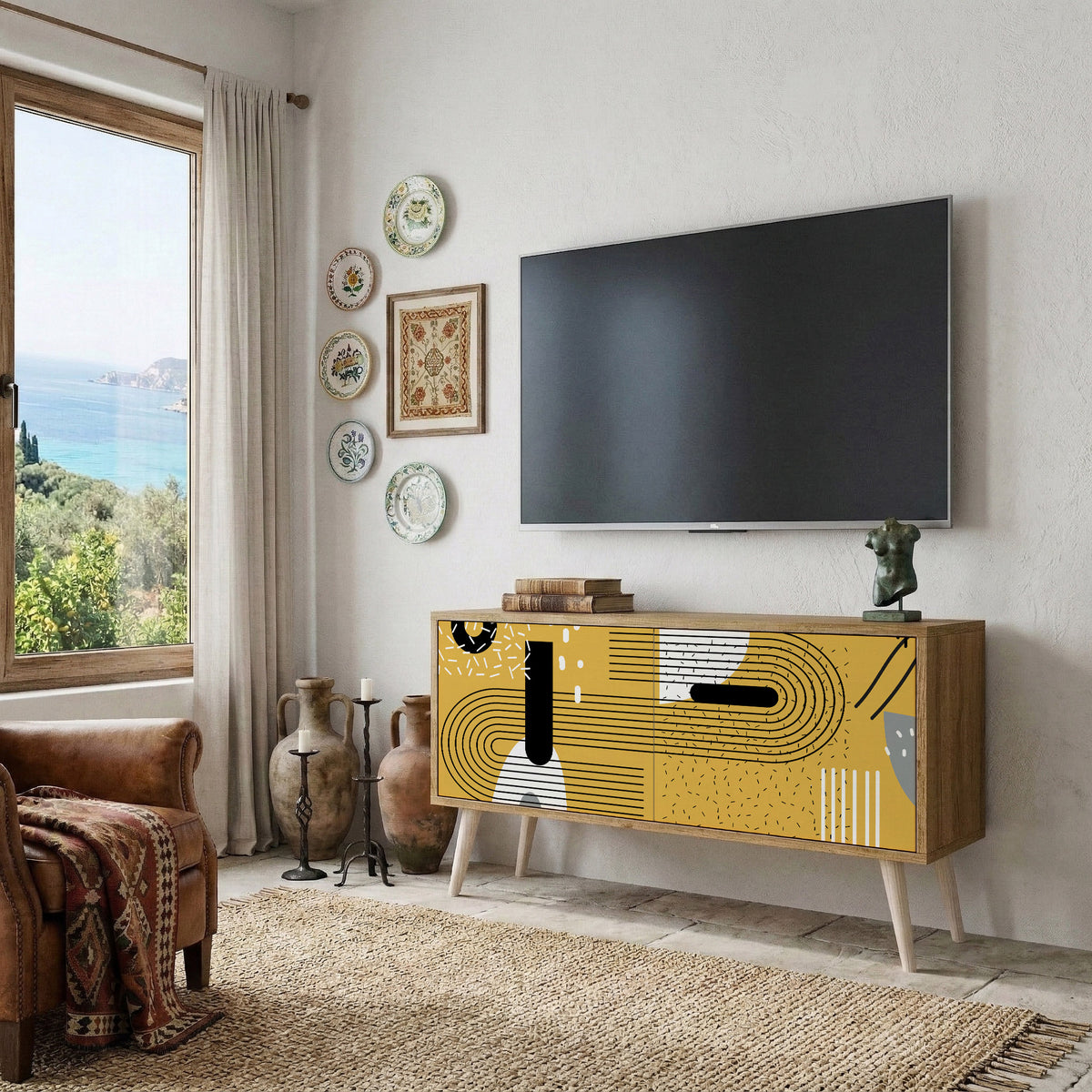 SHAPESHIFT SYMPHONY Kompaktes 2-türiges TV-Lowboard