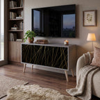 BRIGHT MESH Compact 2-Door TV Cabinet