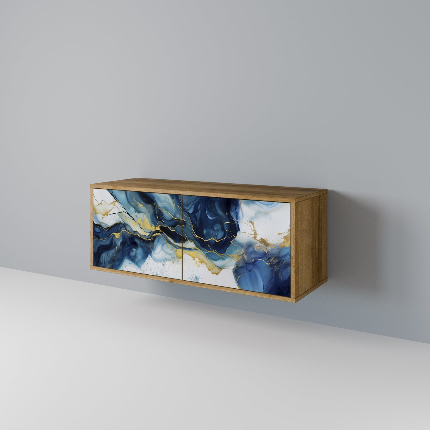 INKY MARBLE Kompaktes 2-türiges TV-Lowboard