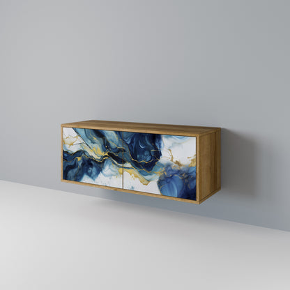 INKY MARBLE Kompaktes 2-türiges TV-Lowboard