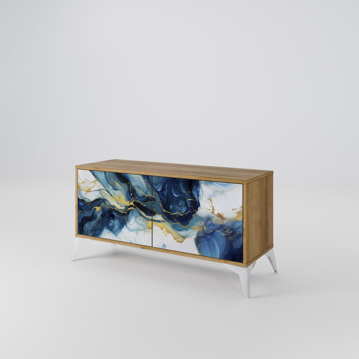 INKY MARBLE Kompaktes 2-türiges TV-Lowboard