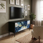 INKY MARBLE Compact 2-Door TV Cabinet