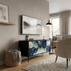INKY MARBLE Compact 2-Door TV Cabinet