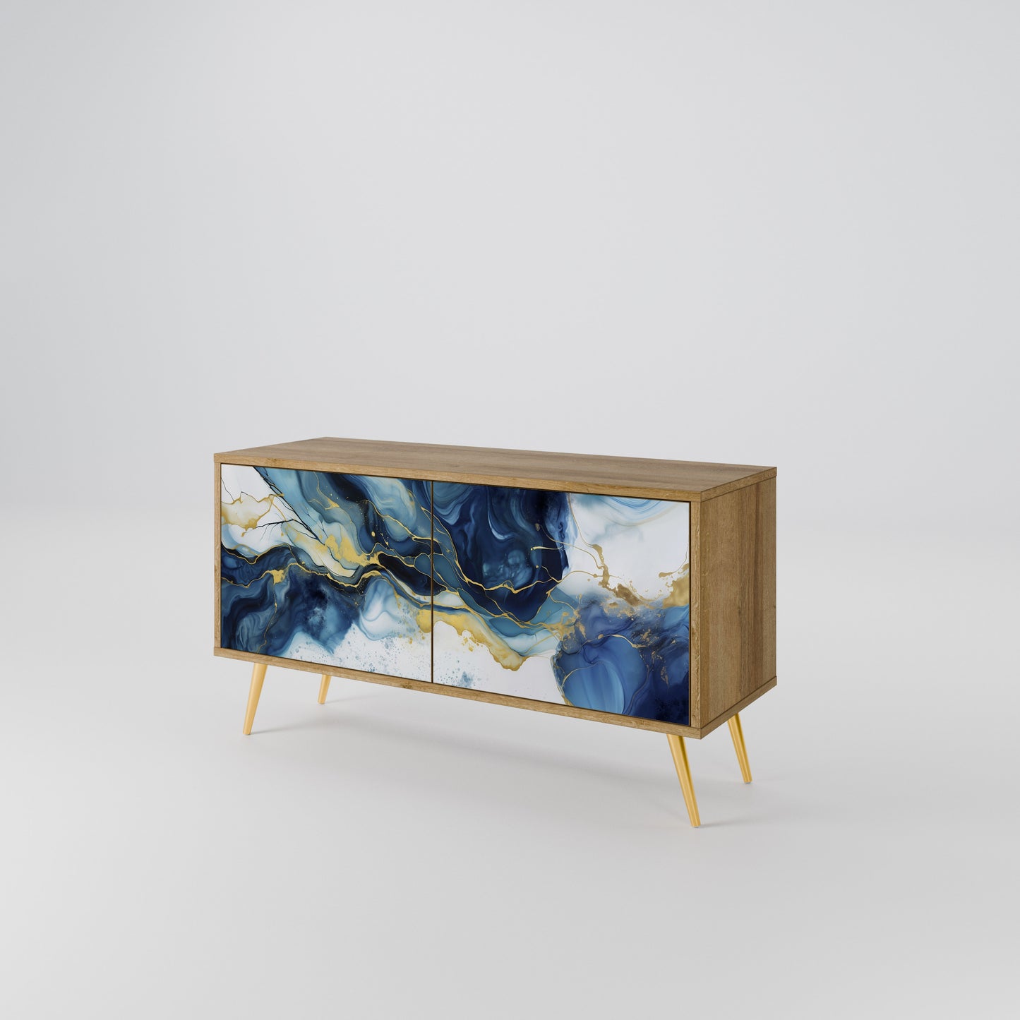INKY MARBLE Kompaktes 2-türiges TV-Lowboard