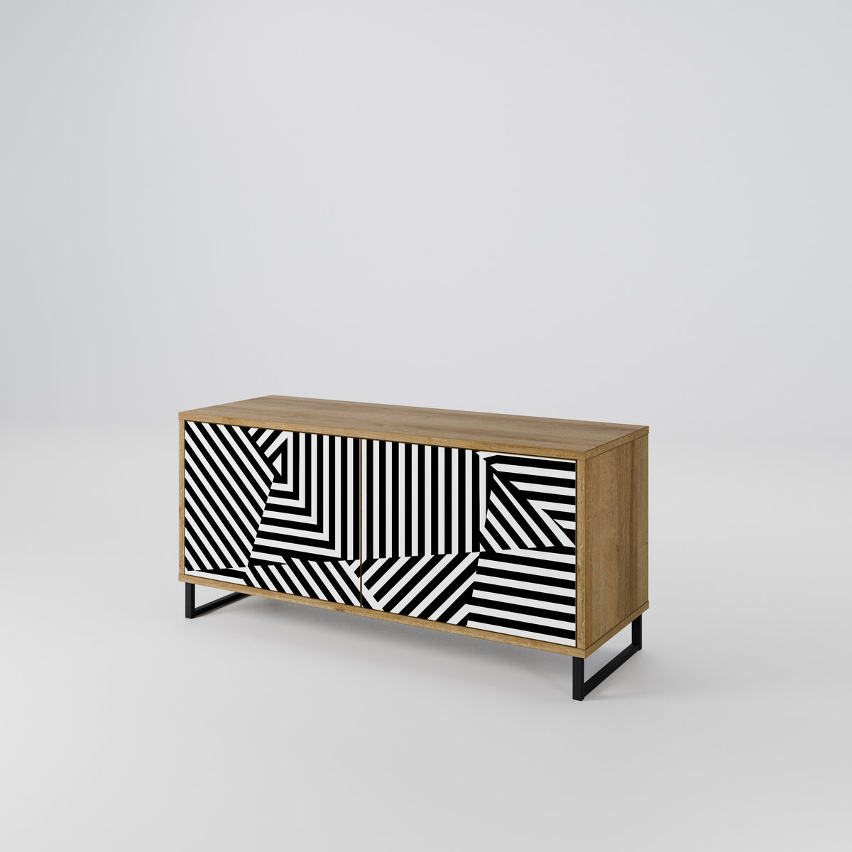 ILLUSIONARY LATTICE Kompaktes 2-türiges TV-Lowboard
