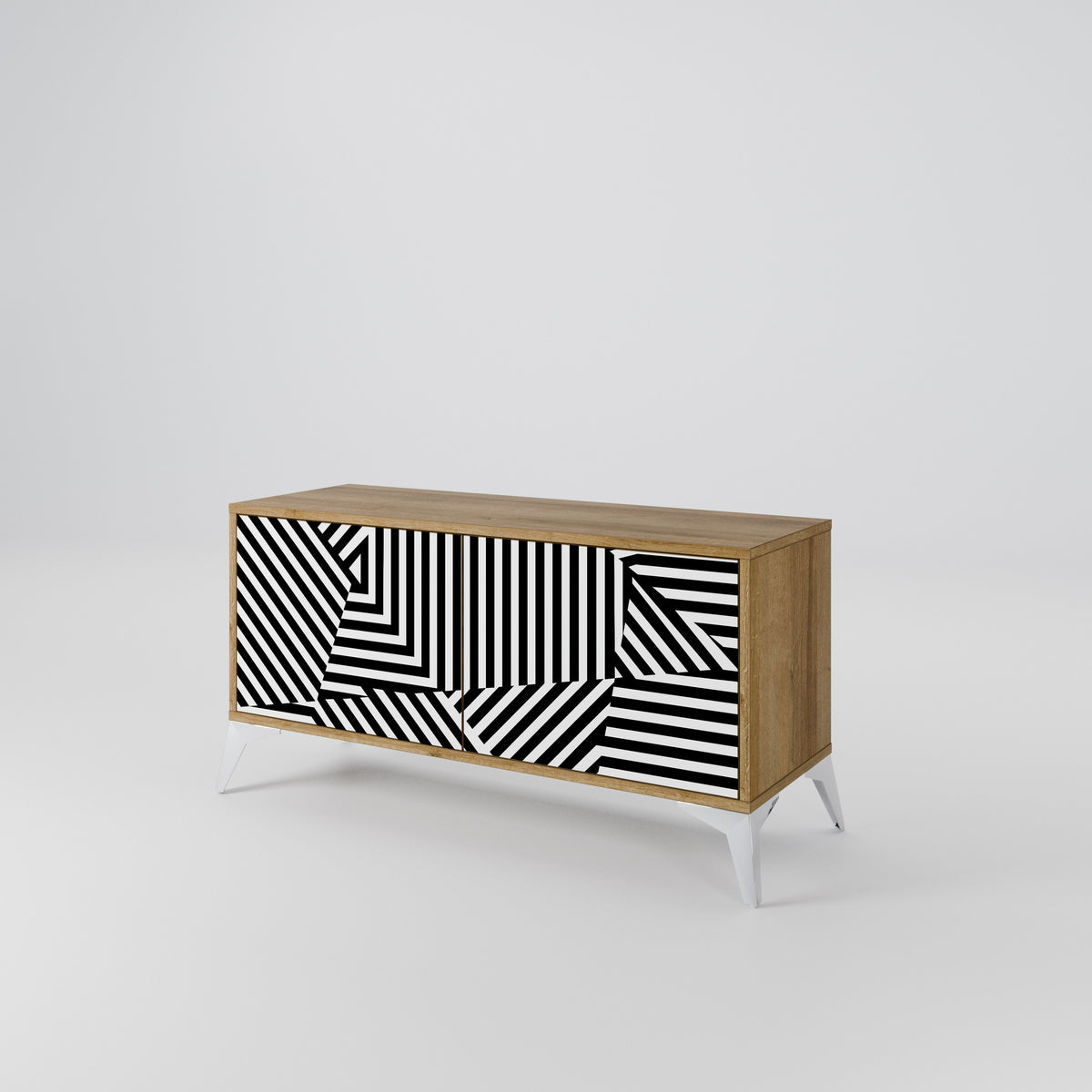ILLUSIONARY LATTICE Kompaktes 2-türiges TV-Lowboard